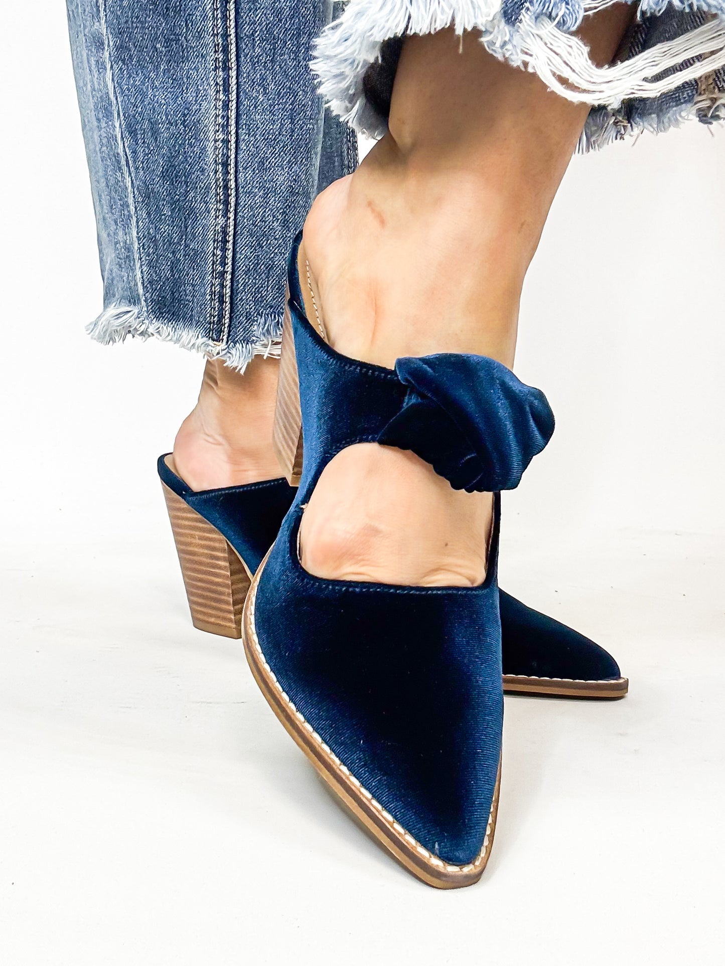 Corky's Teal Velvet Knot Gonna Happen Shoes