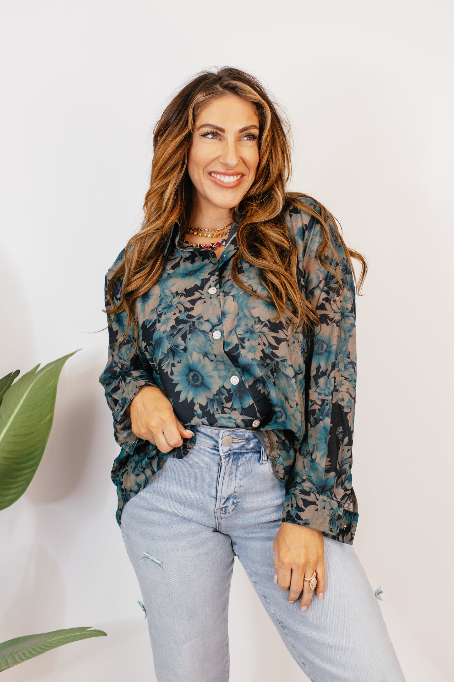 Make It Count Top in Navy Multi