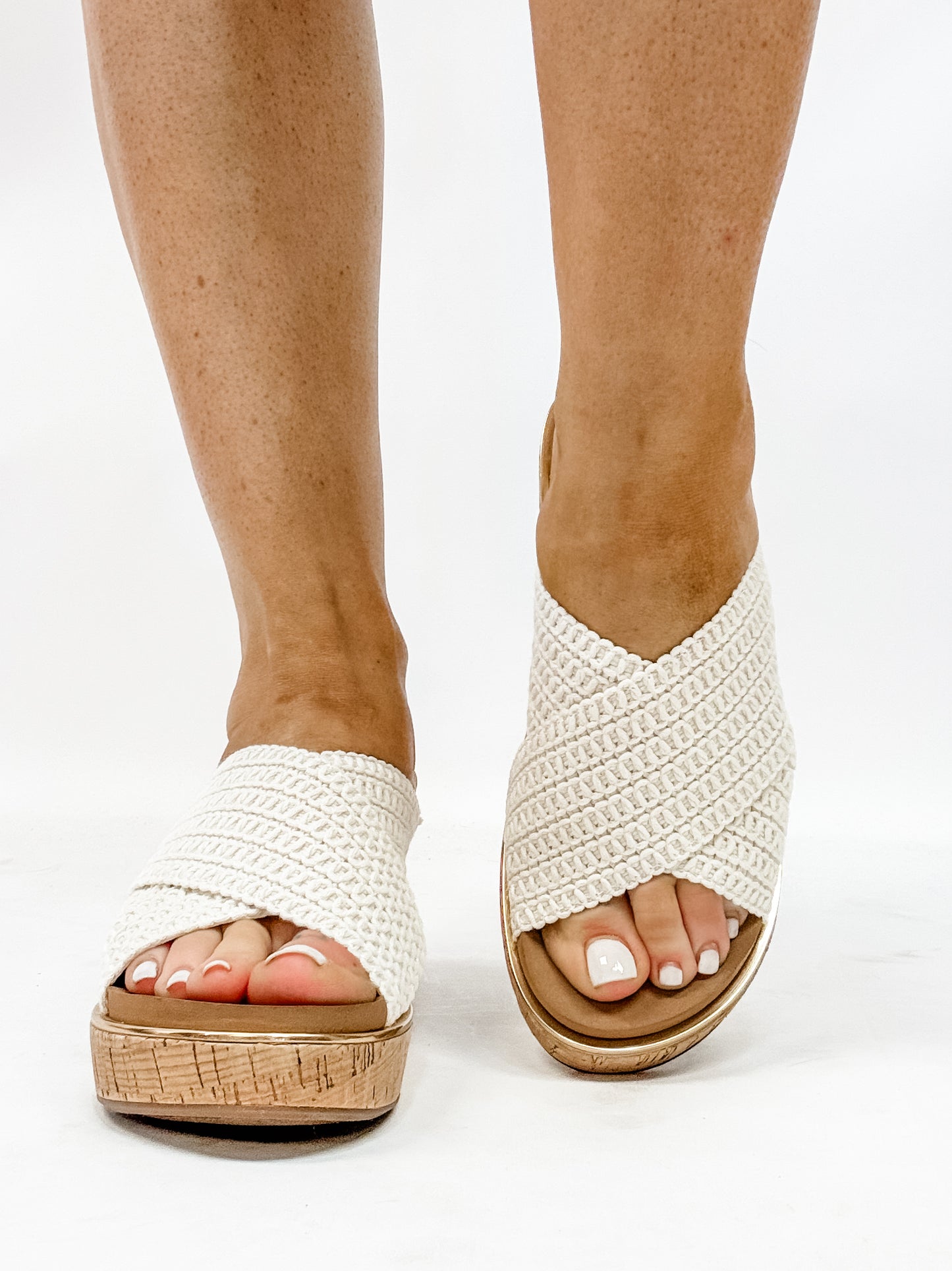 Corky's Ivory Peace Out Sandals FINAL SALE