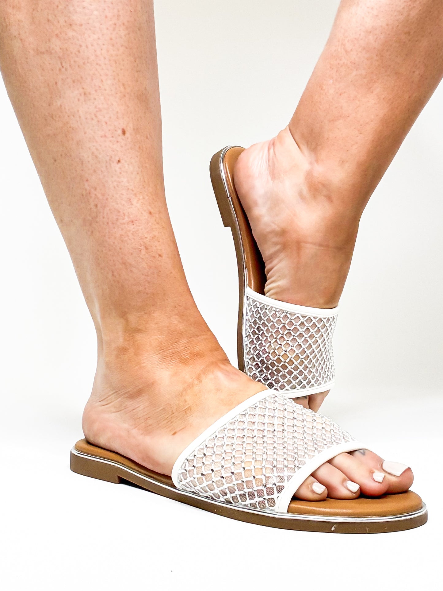 Corky's White Just Meshin With Ya Sandals - FINAL SALE
