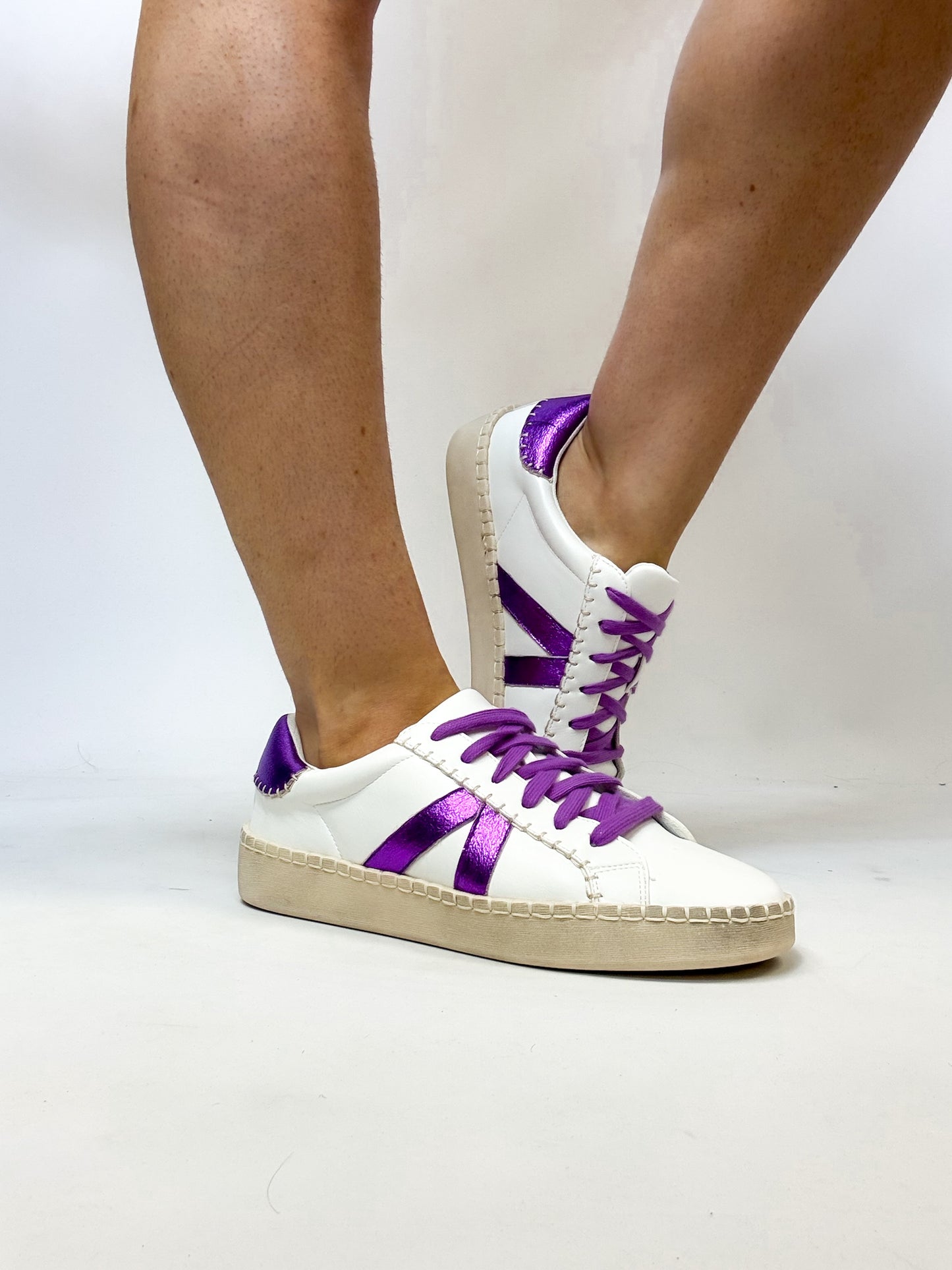 Corky's White Purple Friend Zone Sneakers