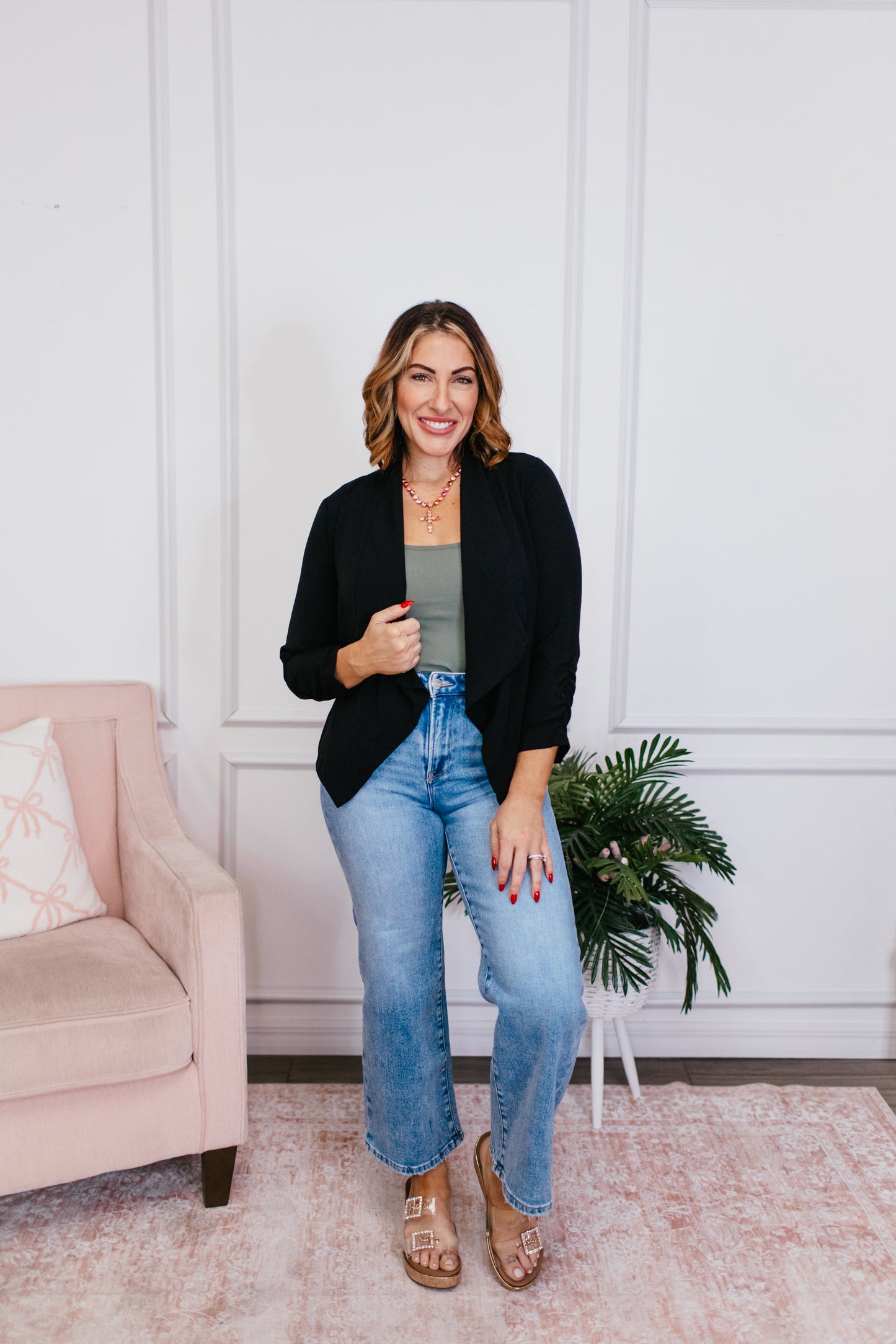Power Play Blazer in Black - Reg/Curvy