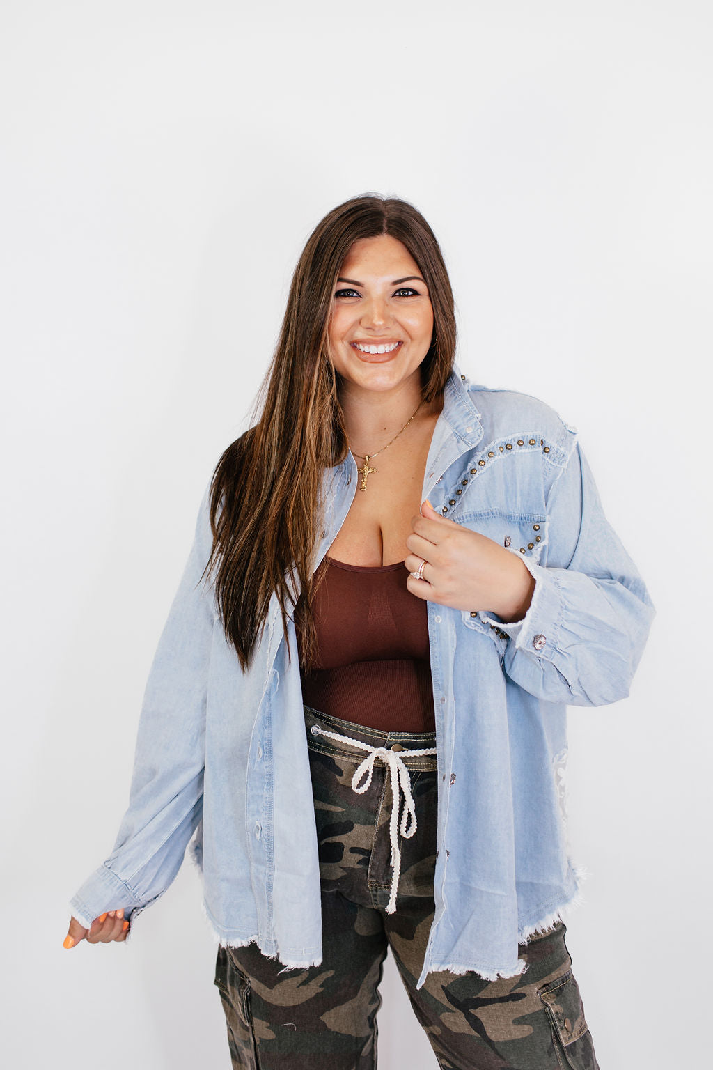 Yee-Haw Denim Shirt Jacket