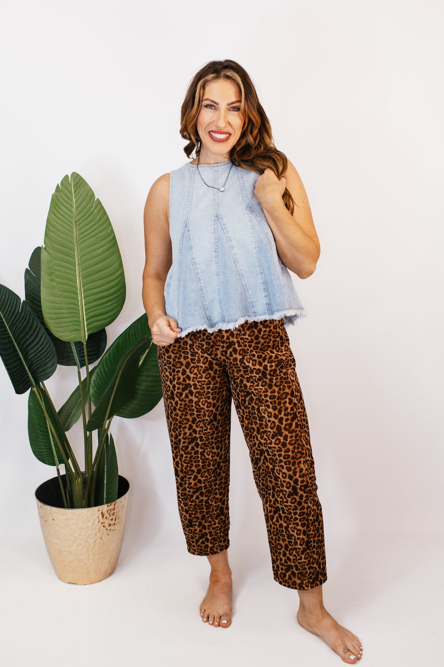 Cloud Wash Denim Top
