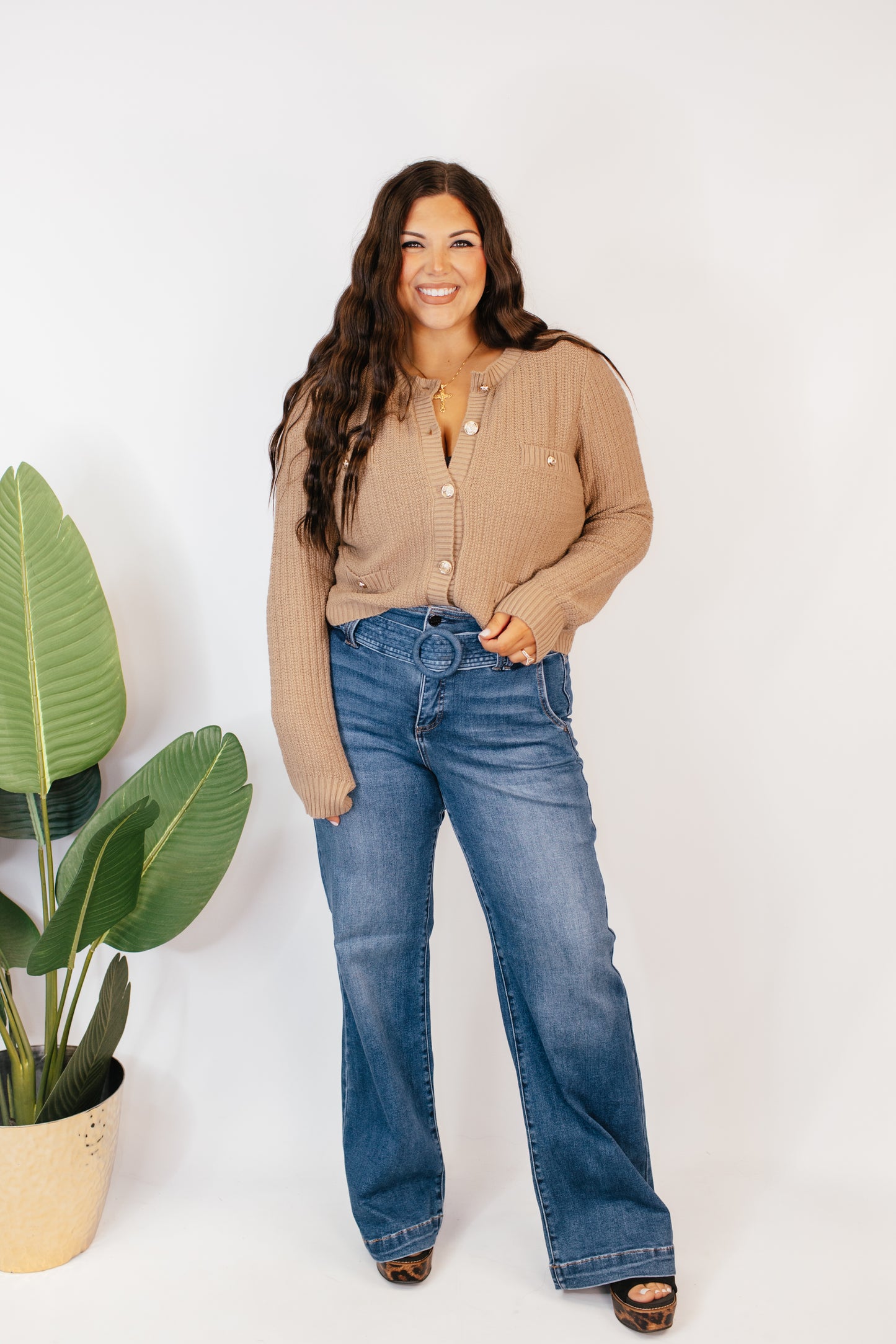 Luxe Button-Up Sweater Jacket