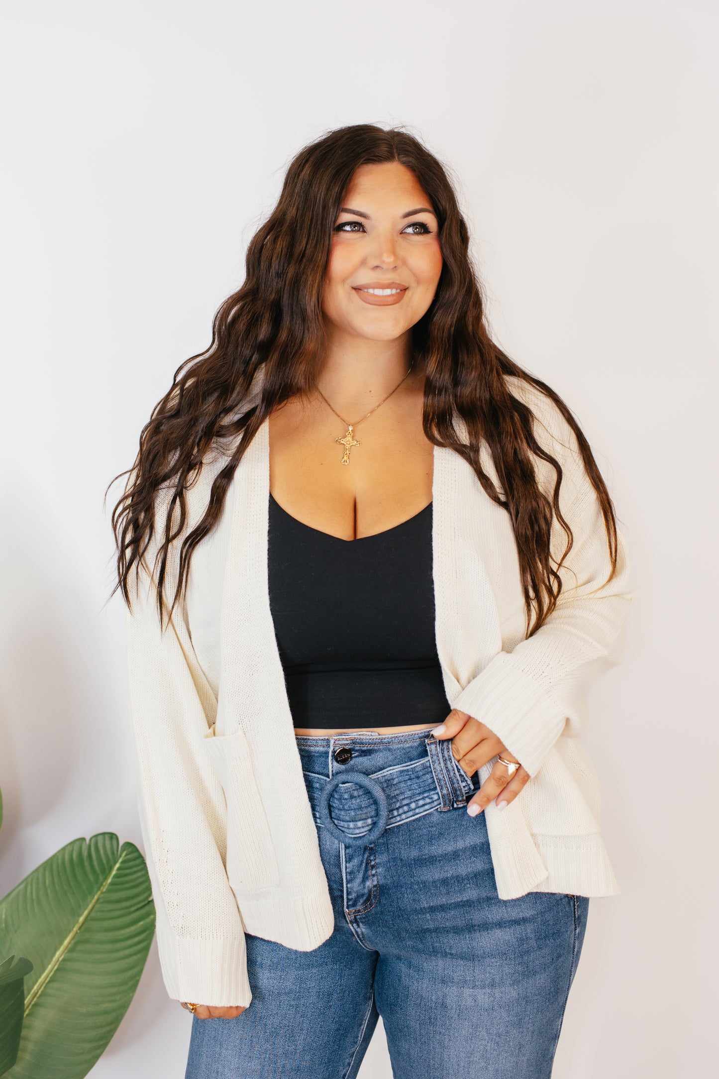 The Perfect Slouch Cardigan In Cream