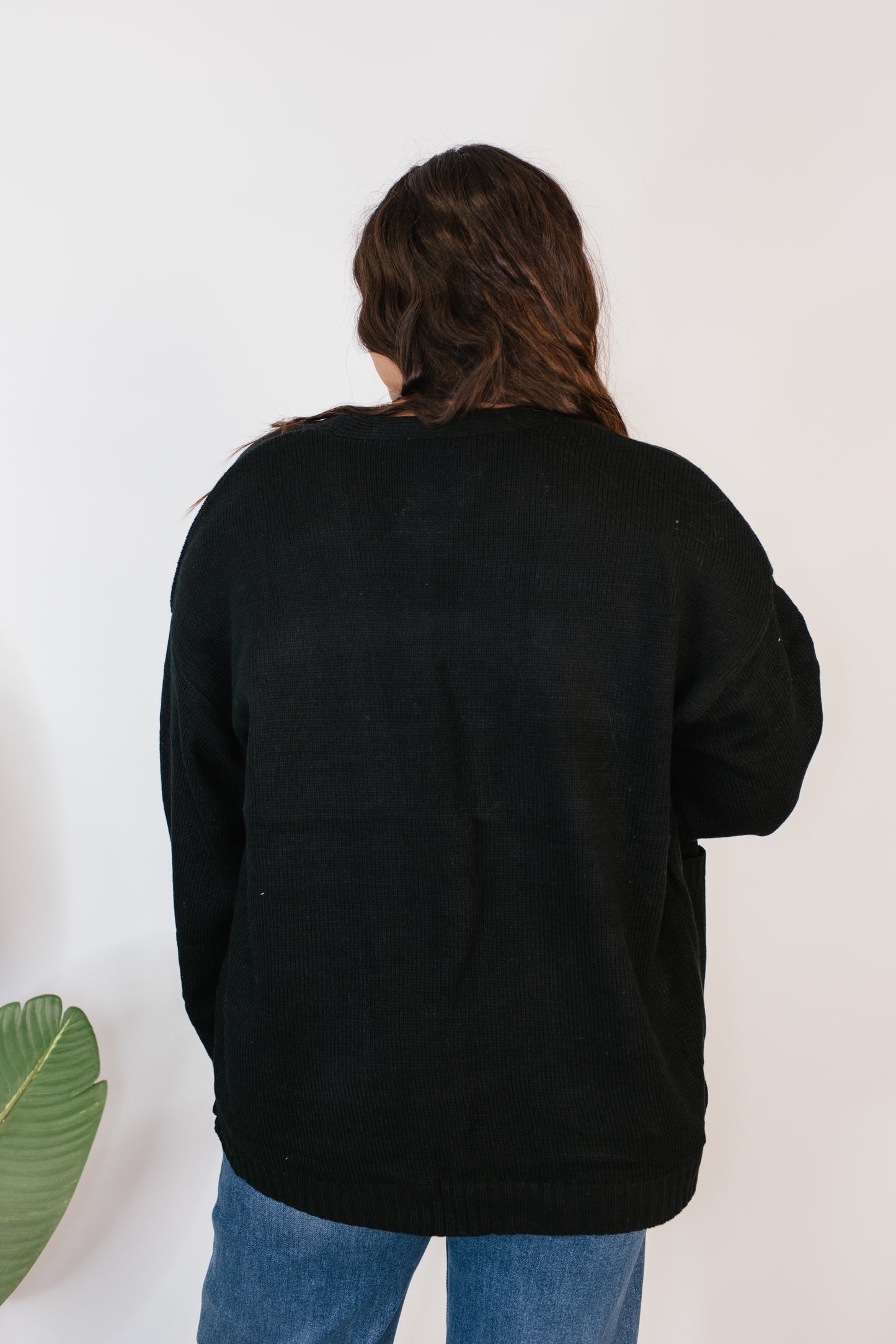 The Perfect Slouch Cardigan In Black