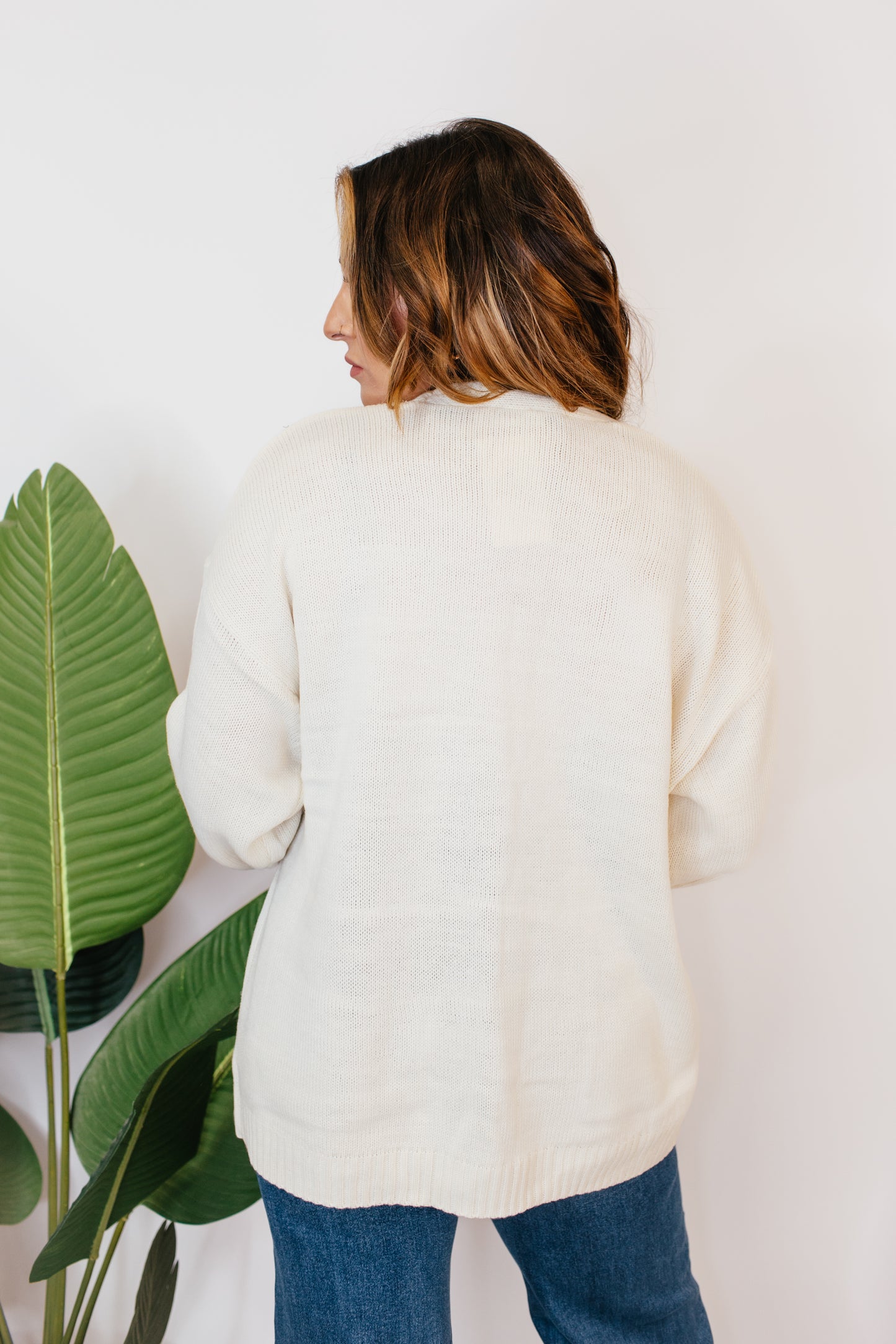 The Perfect Slouch Cardigan In Cream
