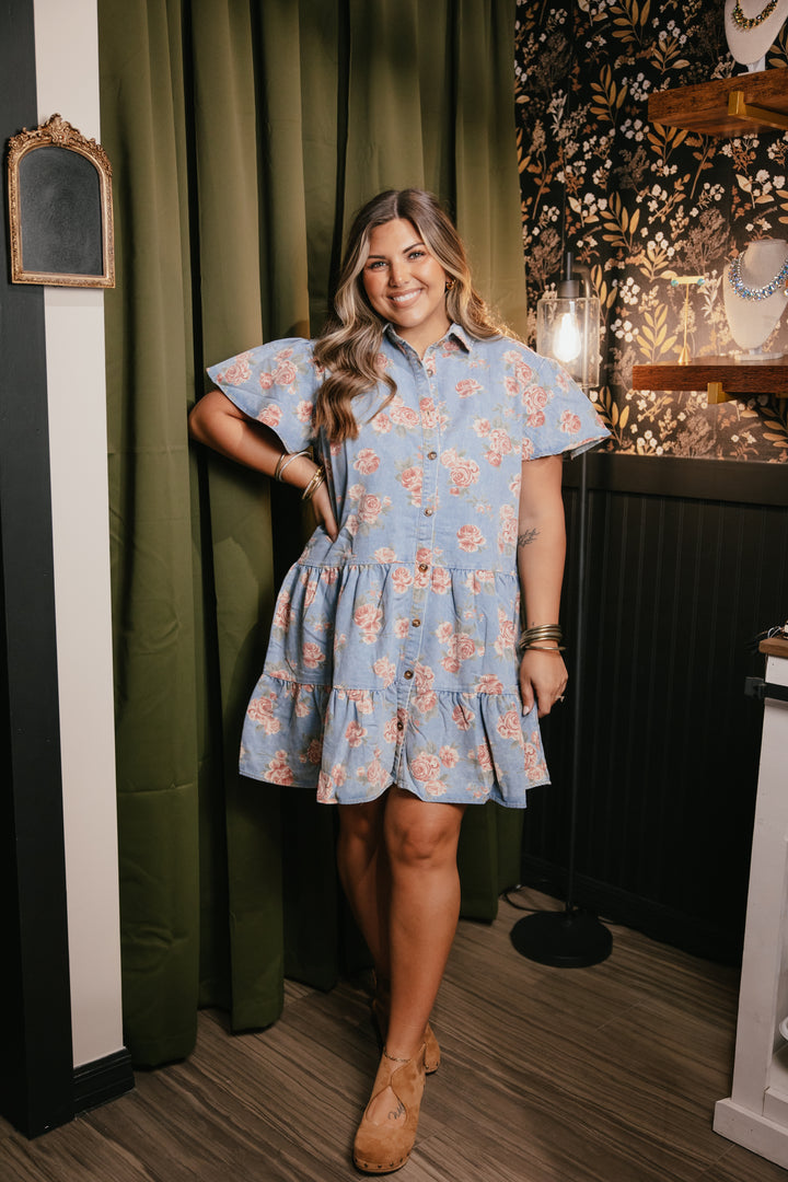 Bluebell Roses Dress - Reg & Curvy