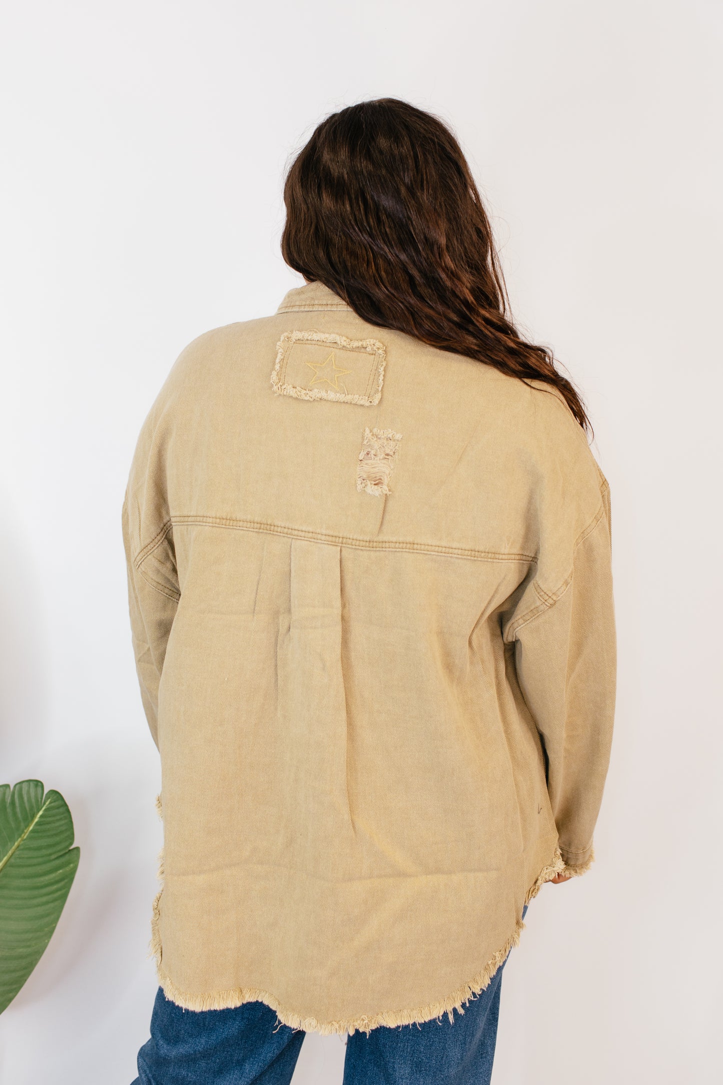Edge of Dusk Shacket in Herb