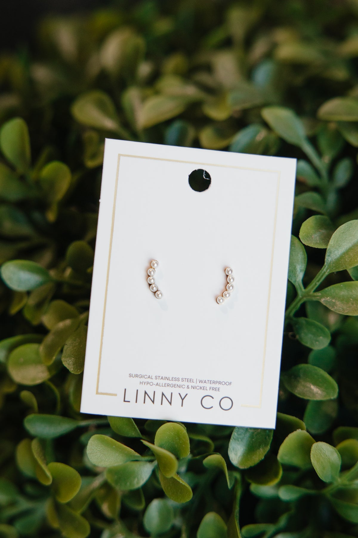 Abigail Pearl Gold Stud Earrings
