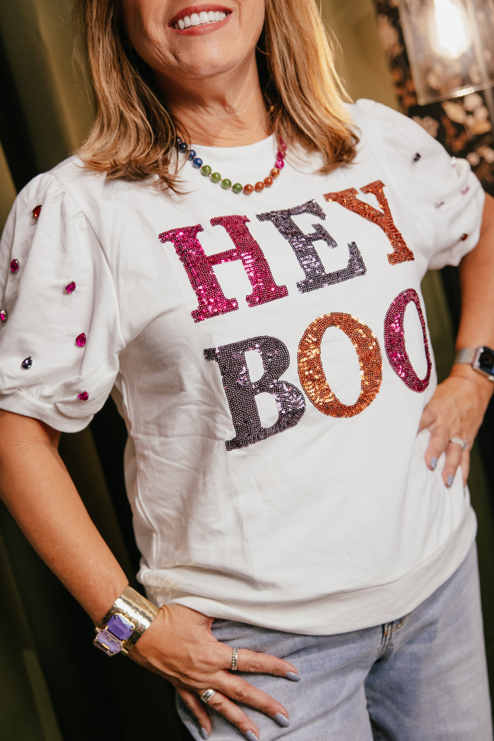 Hey Boo Sequins Top - Reg & Curvy