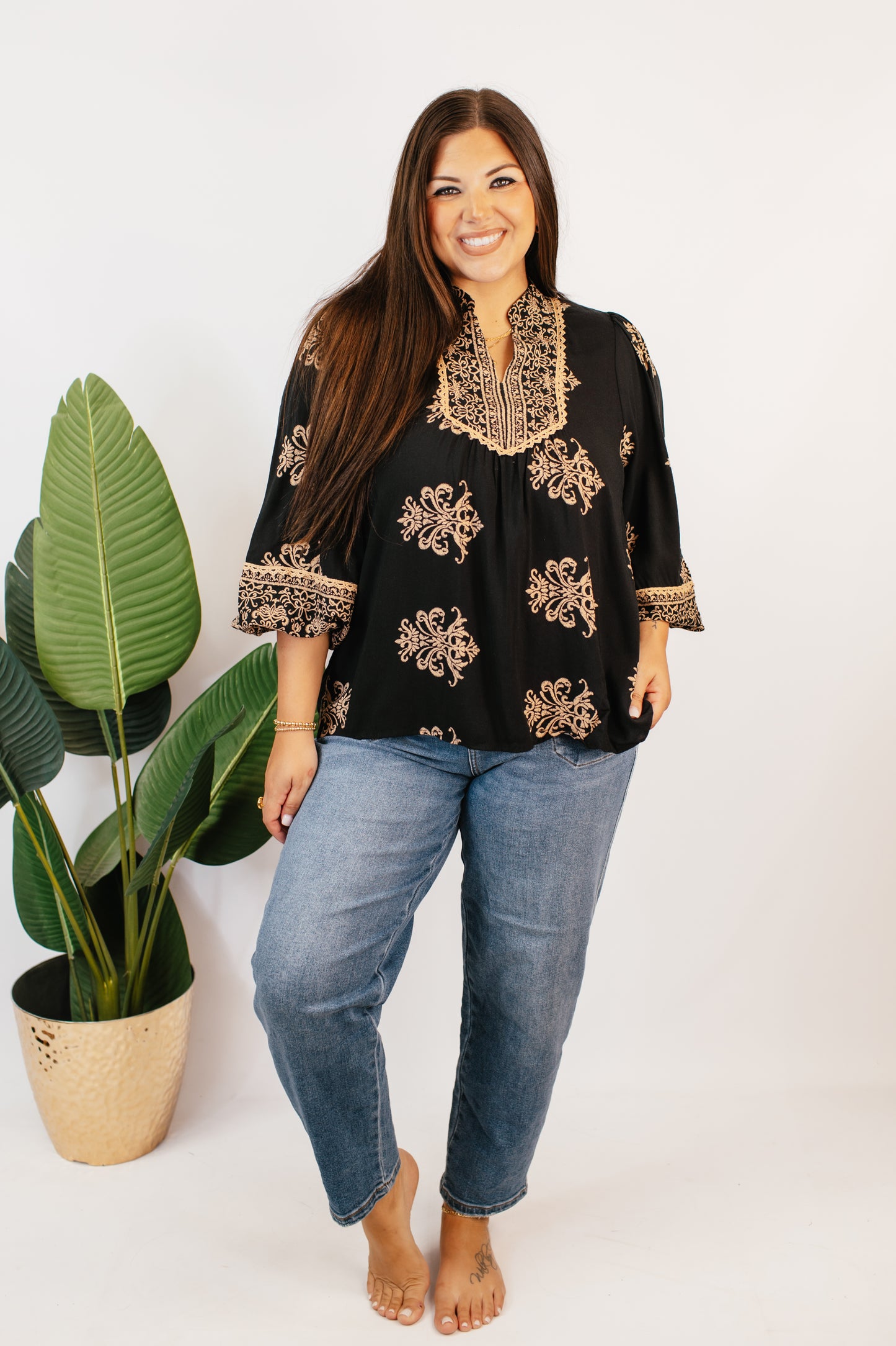 Wanderlust Embroidered Top