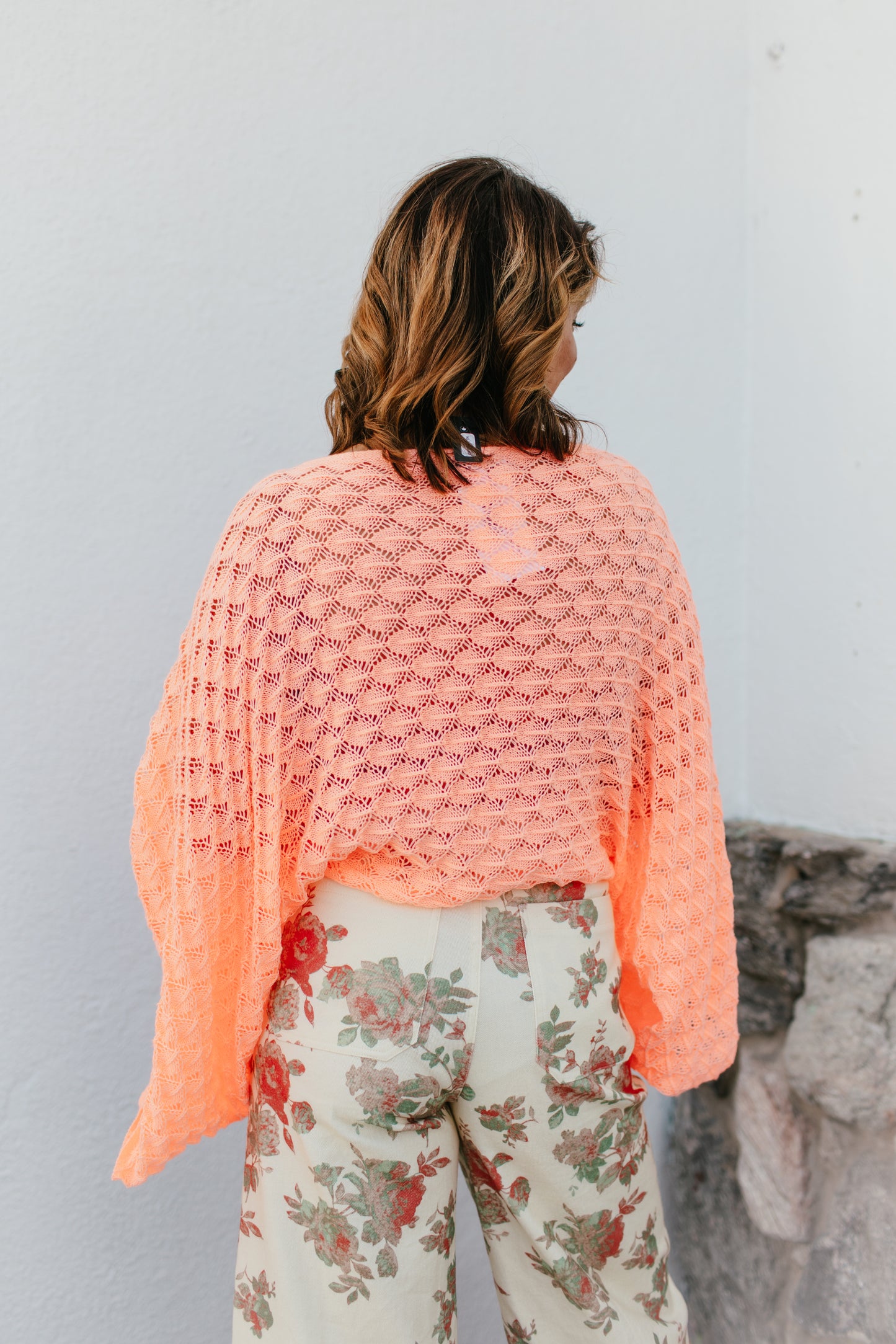 Spring Free Spirit Bell Sleeve Top In Peach
