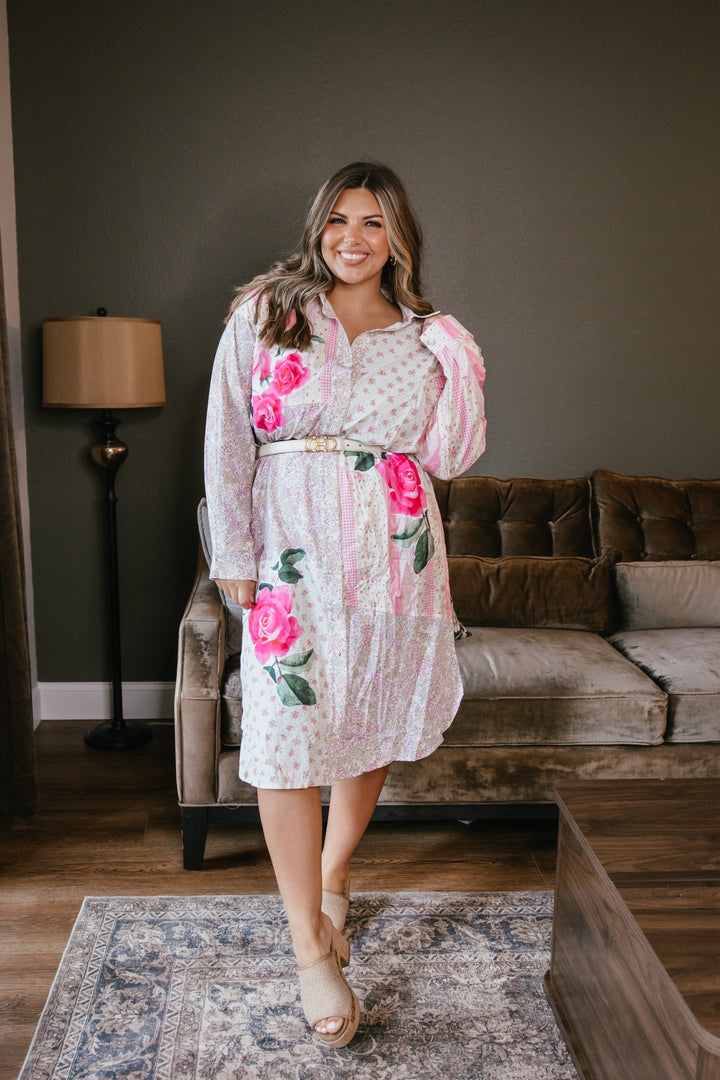 Chic Patchwork Duster Dress - Reg & Curvy