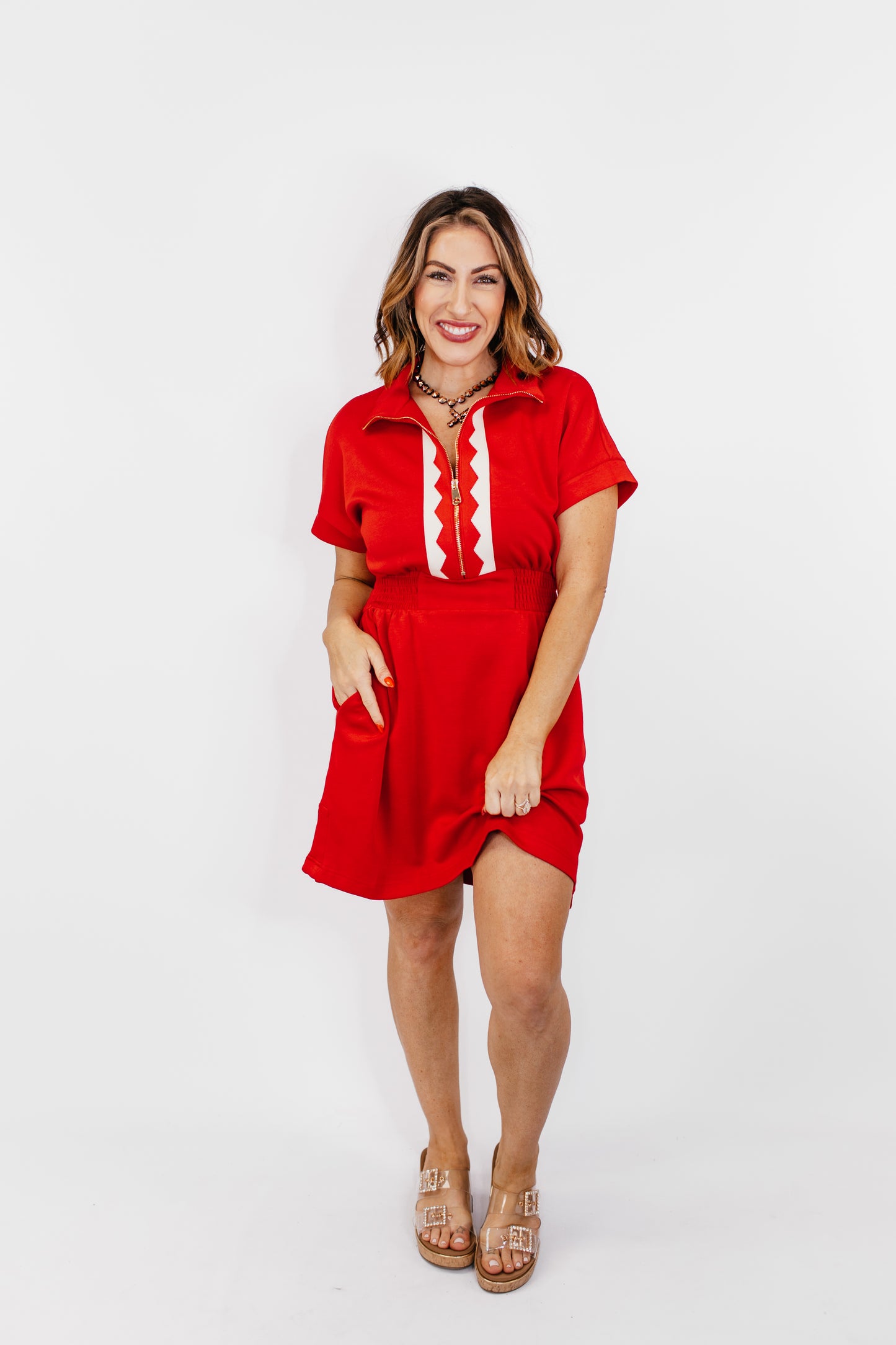 Zipped and Cinched Dress