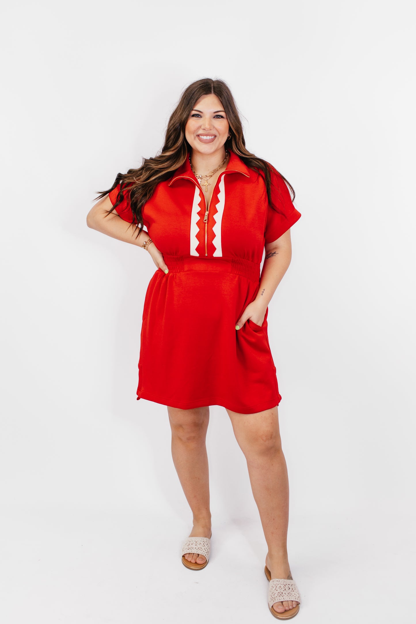 Zipped and Cinched Dress