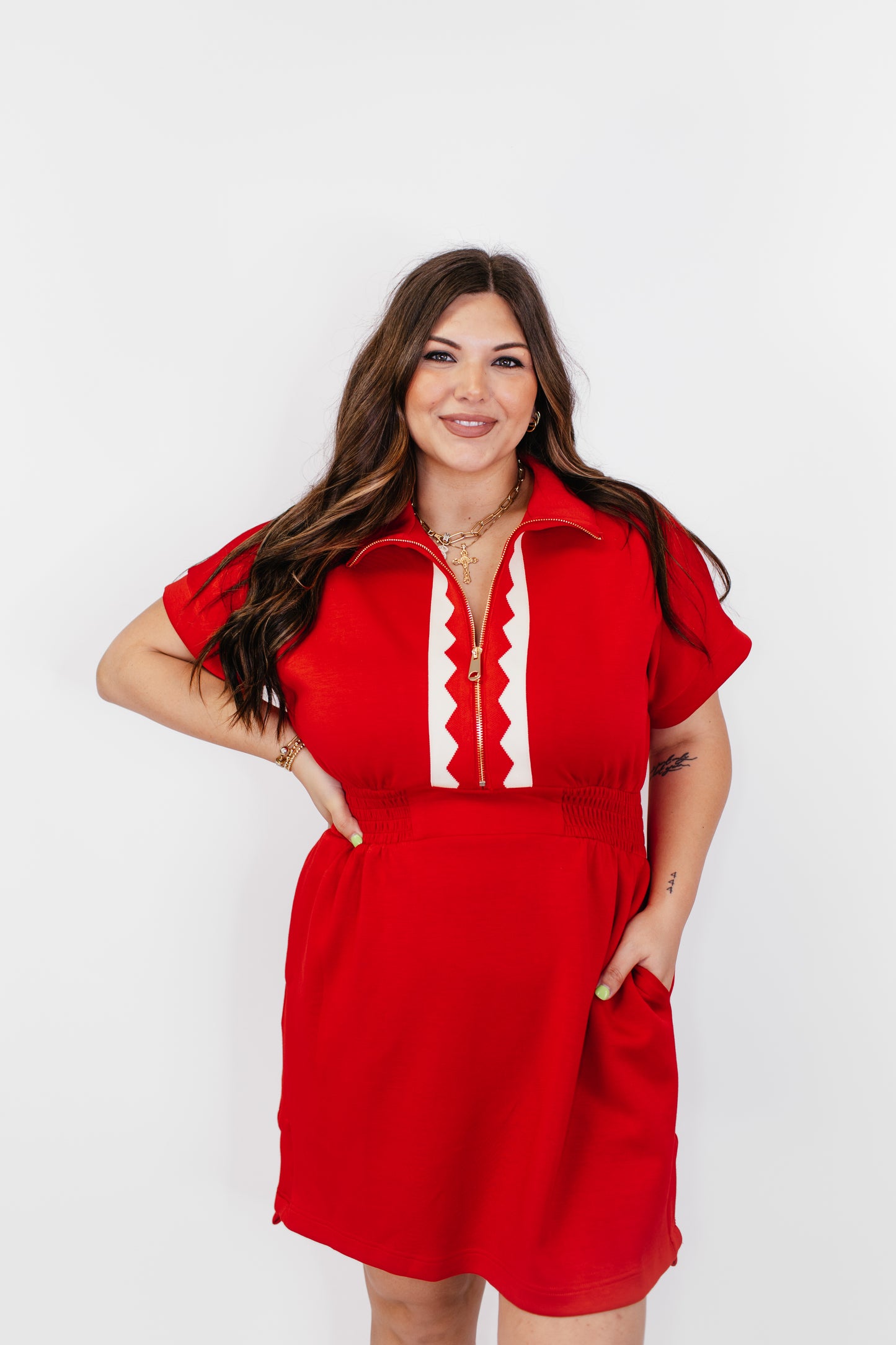 Zipped and Cinched Dress