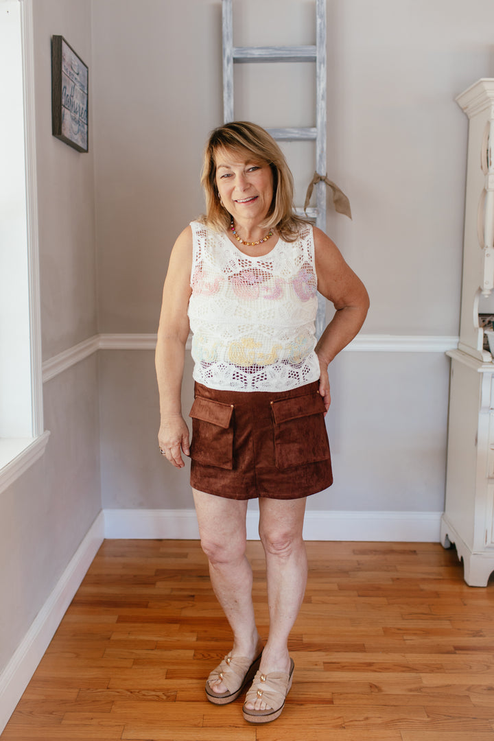 Pocket Perfect Suede Skirt