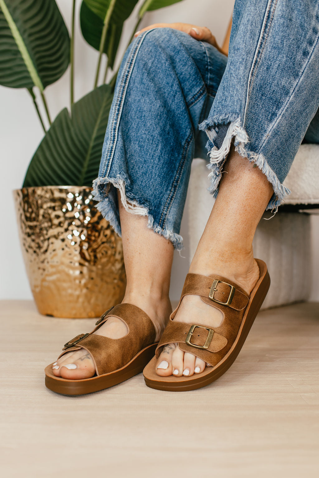 Corky's Taupe Let's Be Real Sandals FINAL SALE