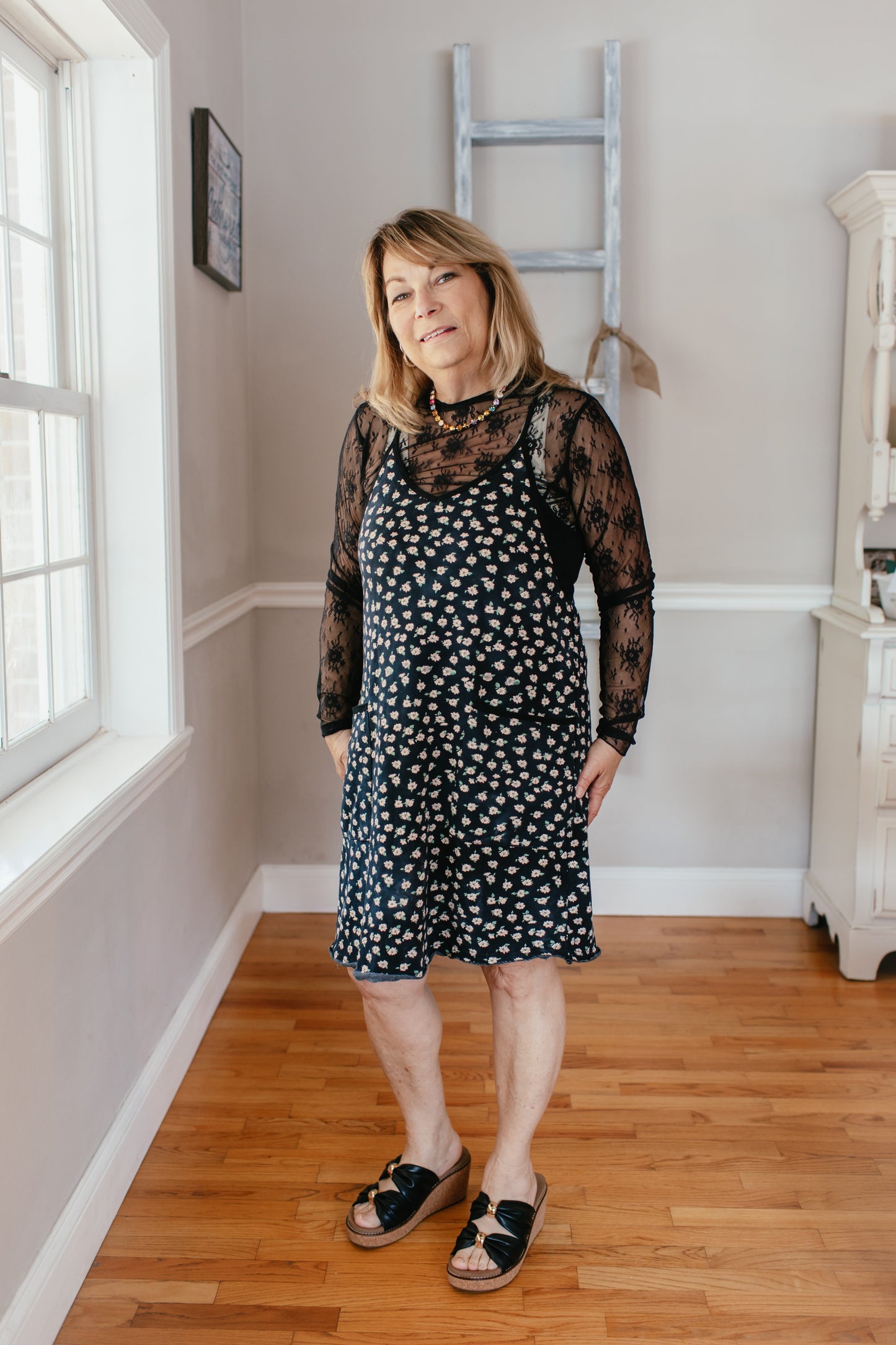 Midnight Daisy Romper