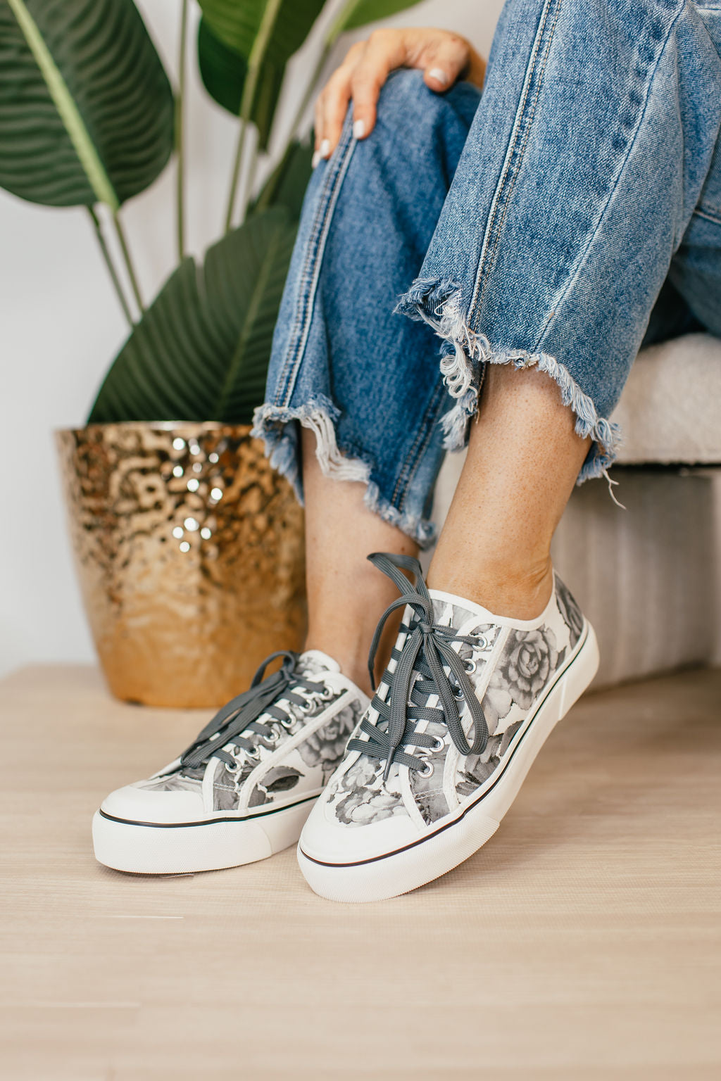 Corky's White Black Floral Waiting List Shoes FINAL SALE