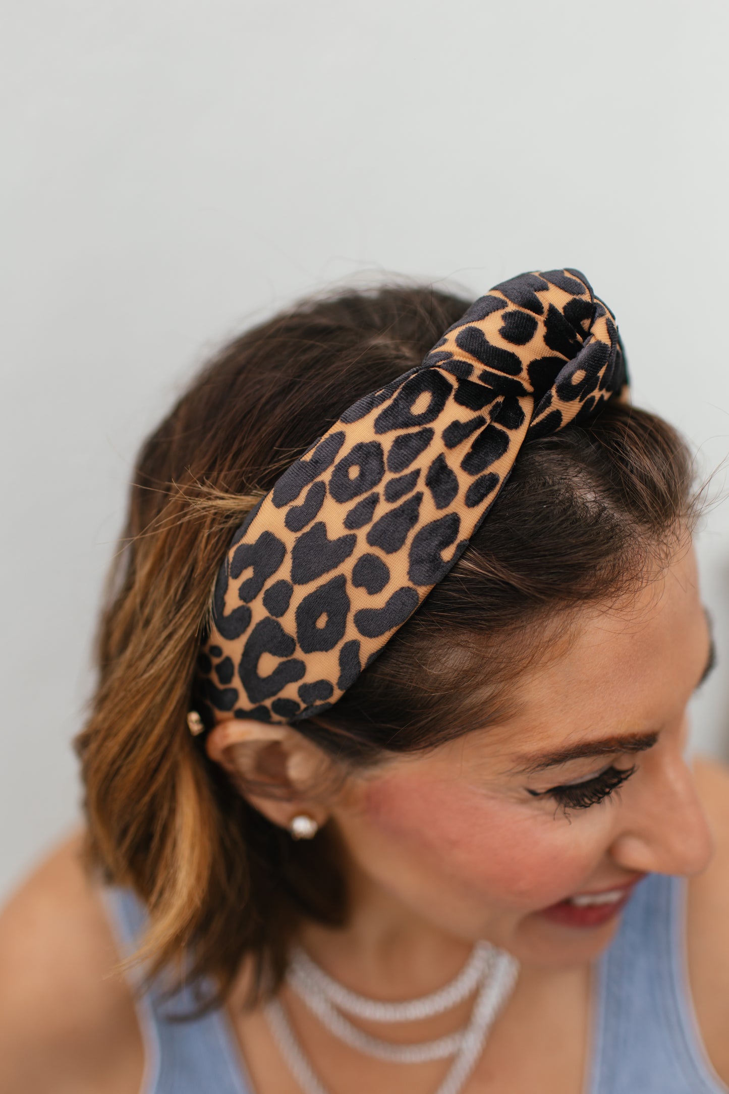 Brianna Cannon Black And Tan Leopard Headband