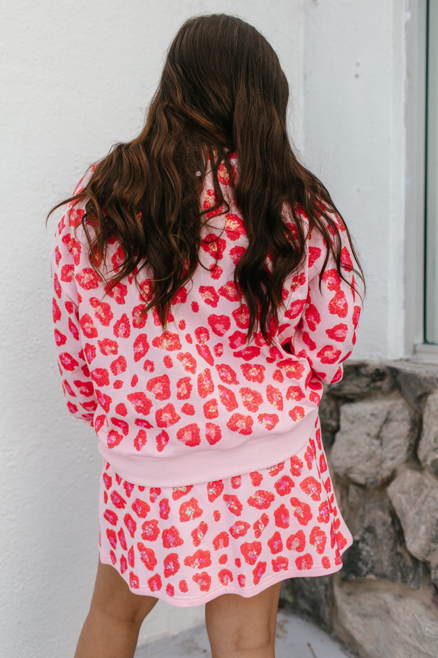 Lovely Leopard Mock Neck Sweatshirt by Brianna Cannon