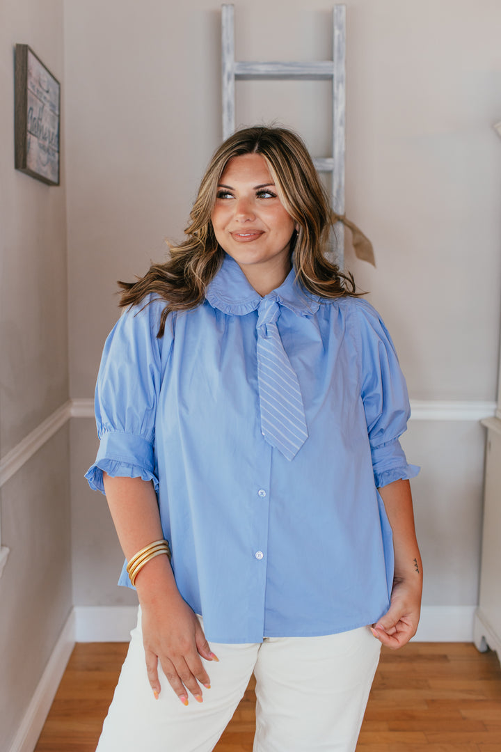 Clean Girl Classic Top In Blue