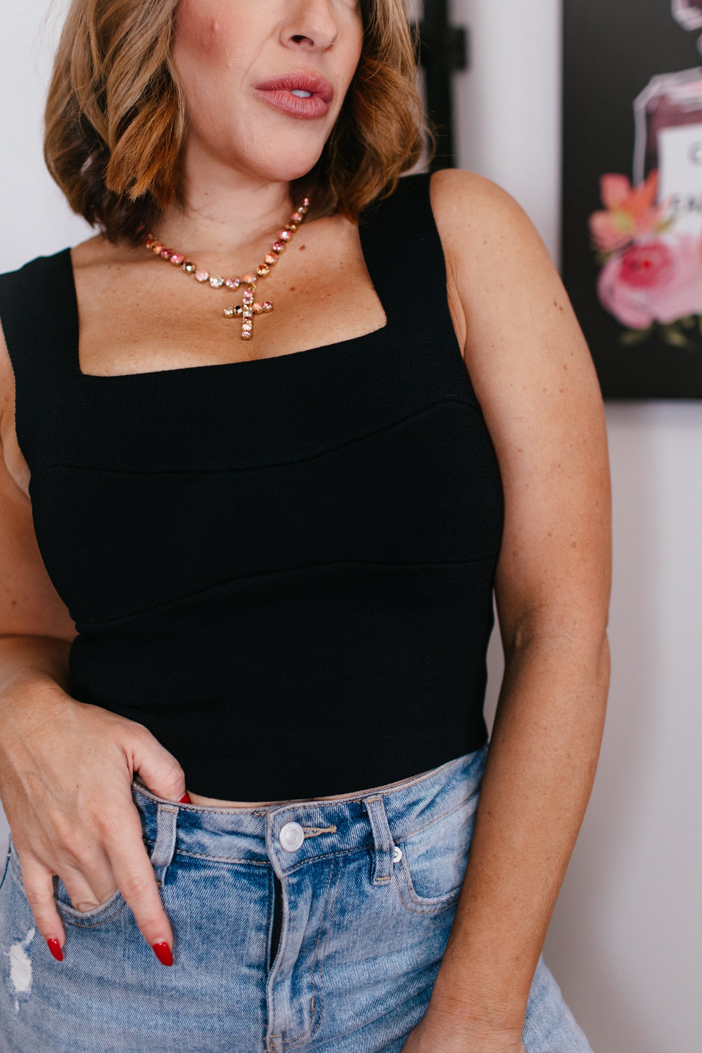 Crop & Cozy Top in Black