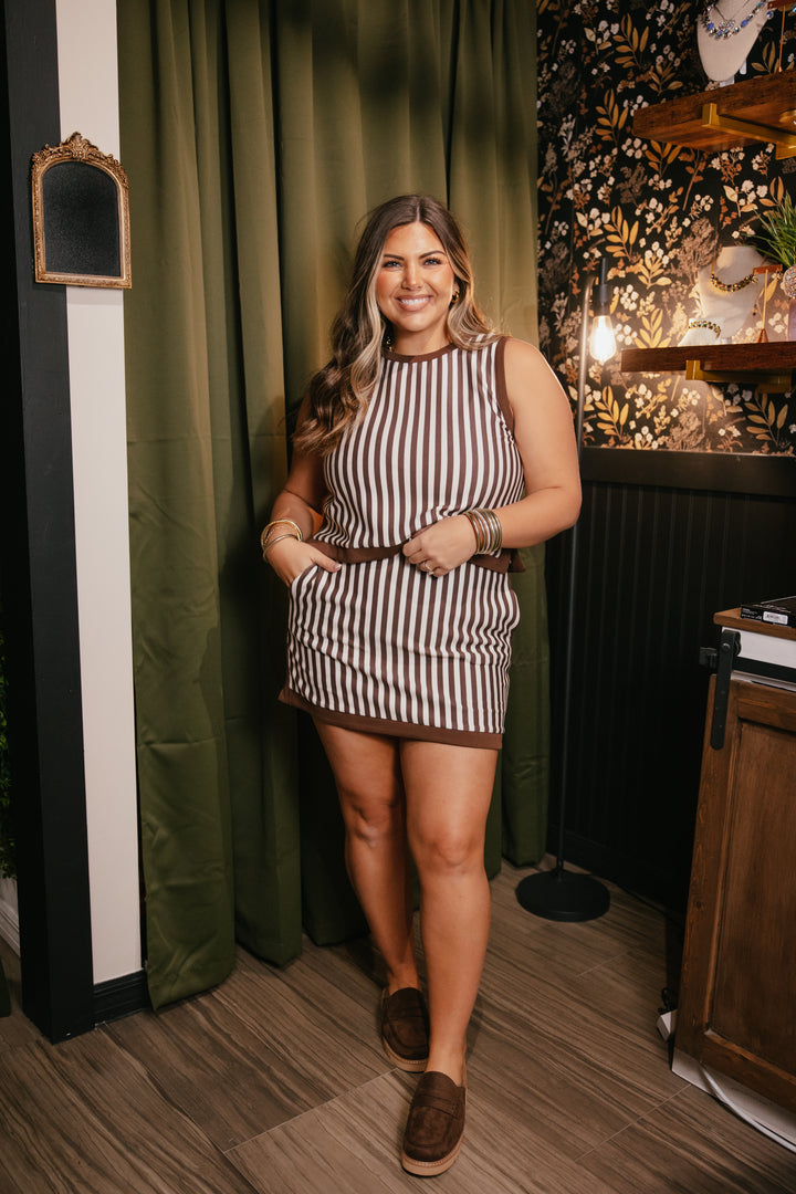 Mod Moment Skirt In Brown