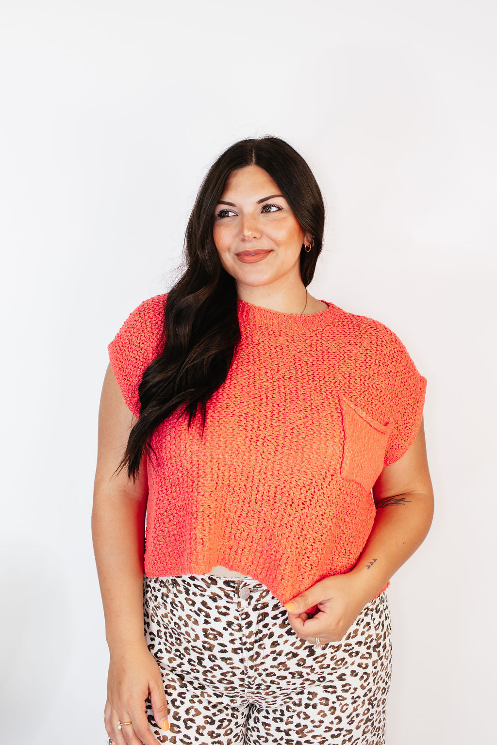 The Must Have Sweater in Coral