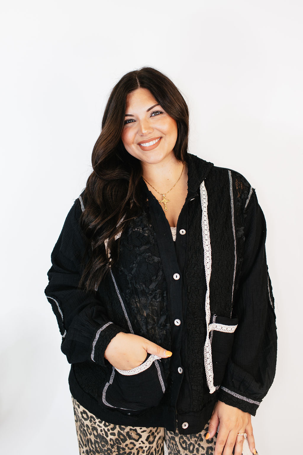 Everything Has A Season Jacket in Black