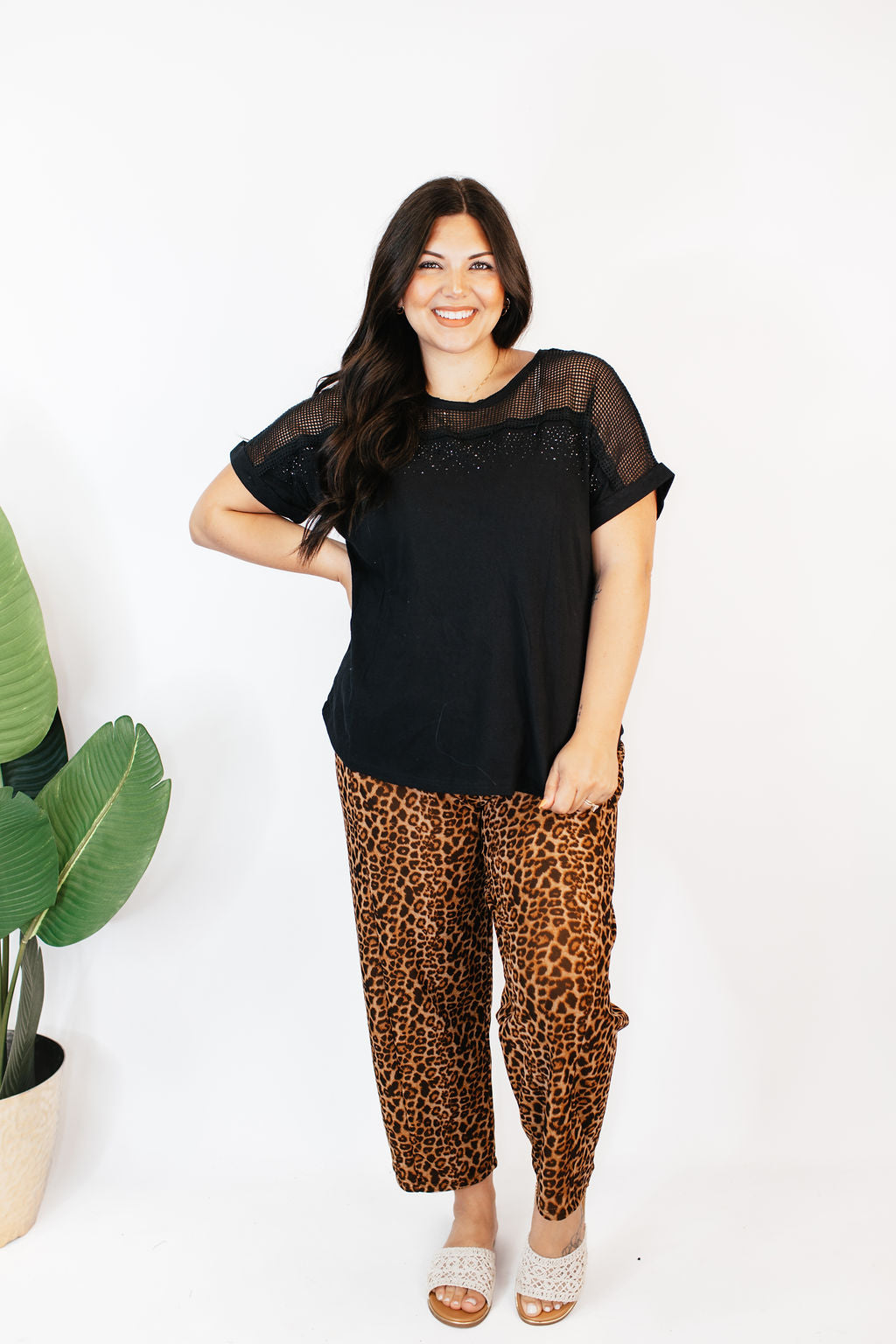 Mesh and Sparkles Top - Reg/Curvy
