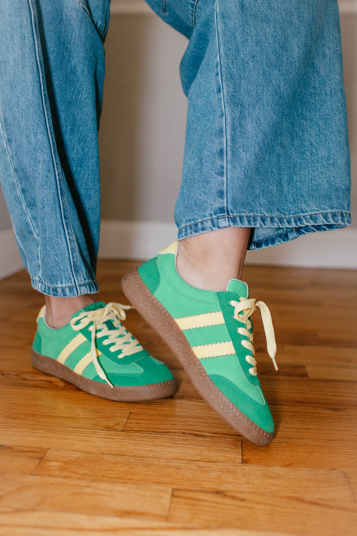 Corky's Green Heads Up Sneakers