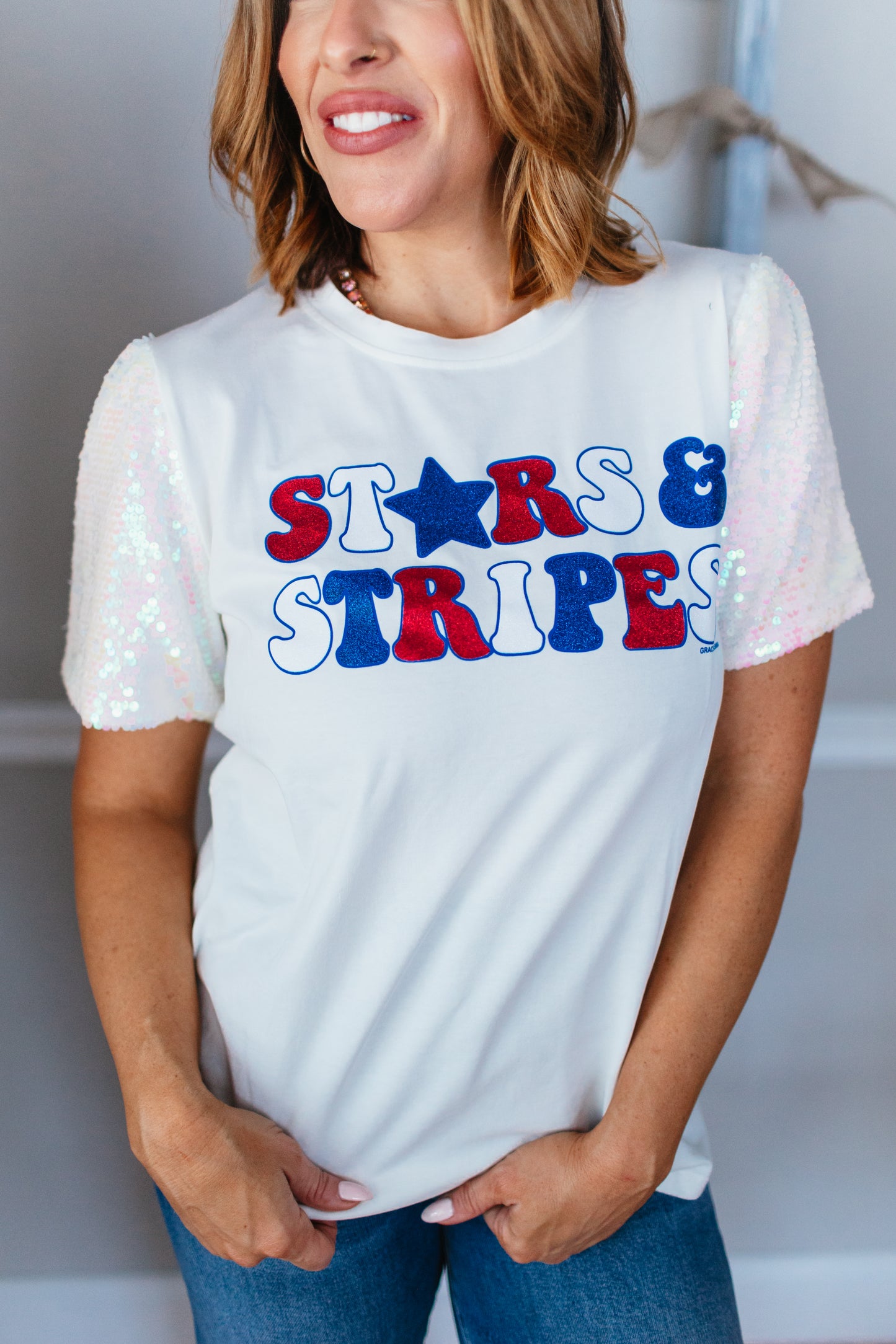 Shine On America Top - Reg/Curvy - FINAL SALE