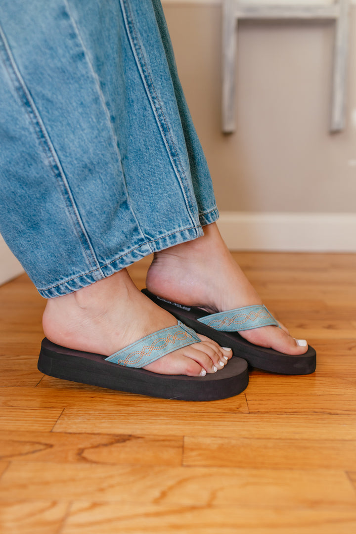 Corky's Turquoise Overboard Sandals