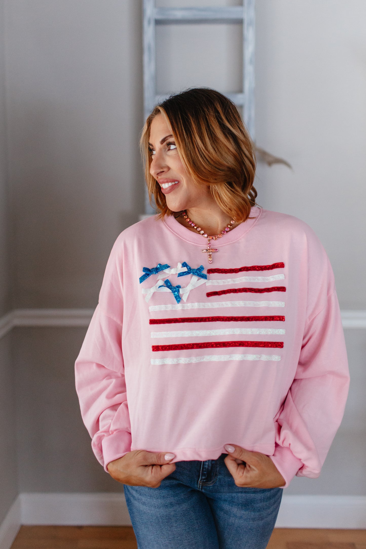 Bowtastic Flag Sweatshirt - FINAL SALE