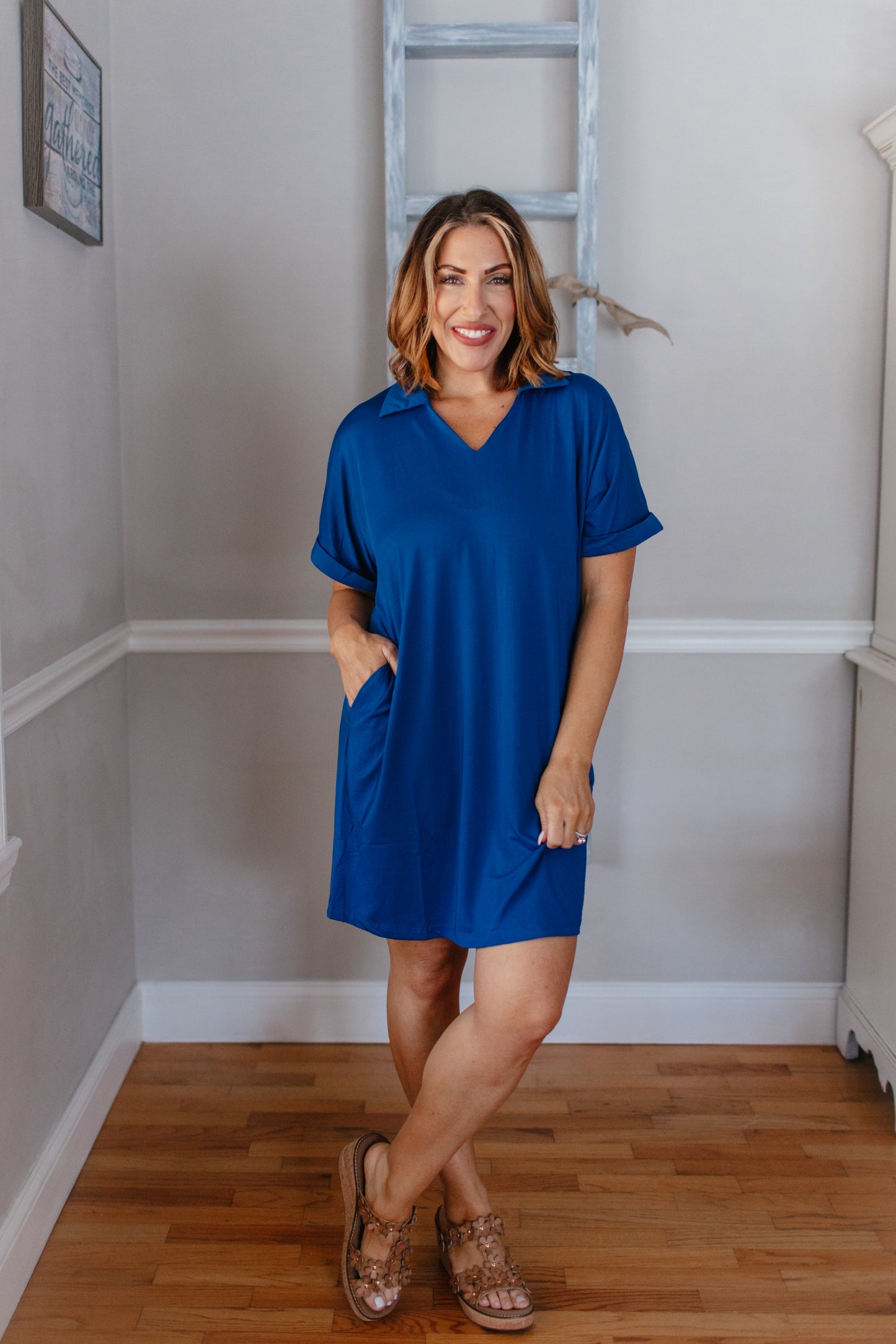 Cara Dress in Royal Blue - Reg/Curvy