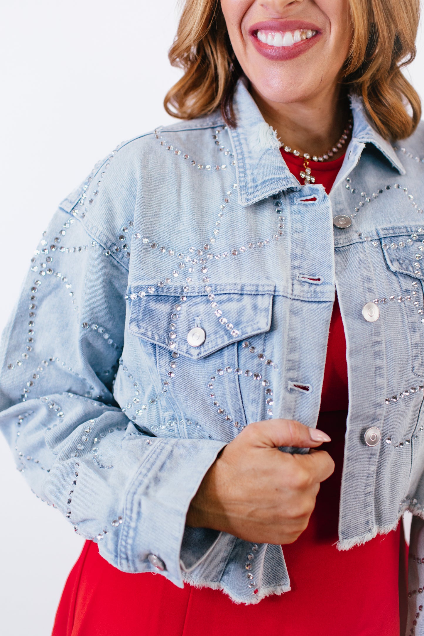 Glitz And Bows Denim Jacket