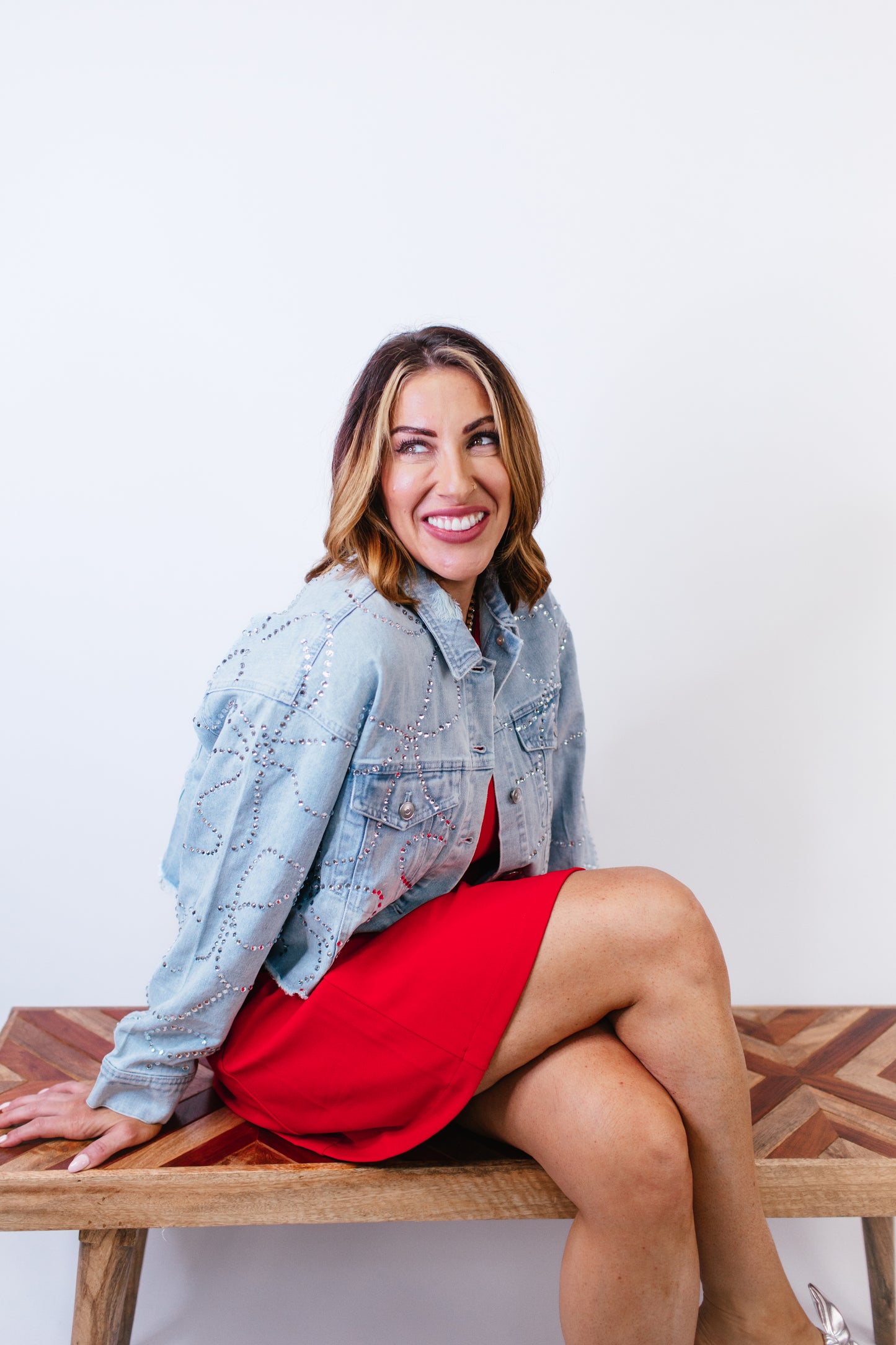 Glitz And Bows Denim Jacket