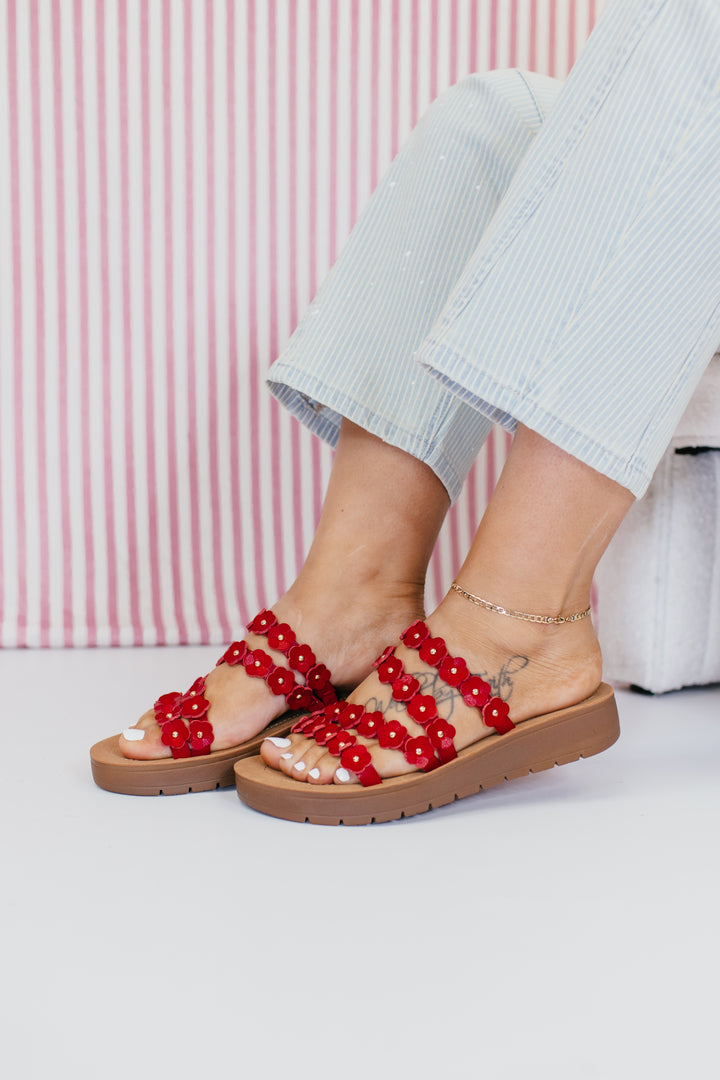 Corky's Red Garden Party Sandals