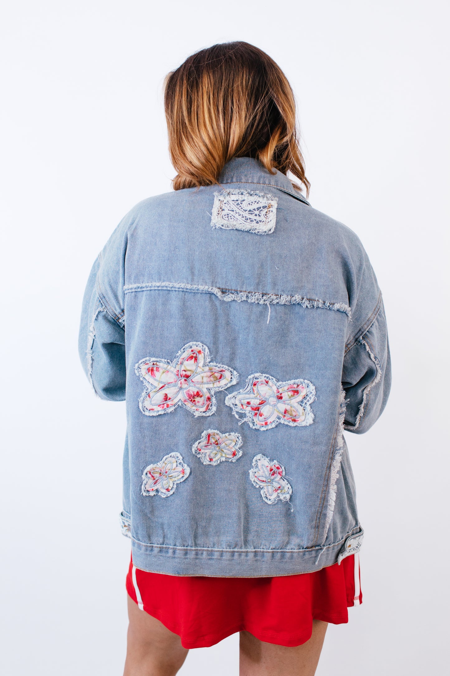 Lace and Denim Harmony Jacket