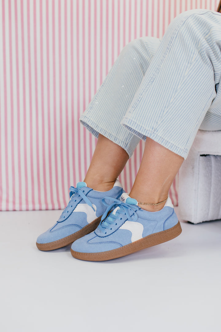 Corky's Light Blue Spoiler Alert Sneakers