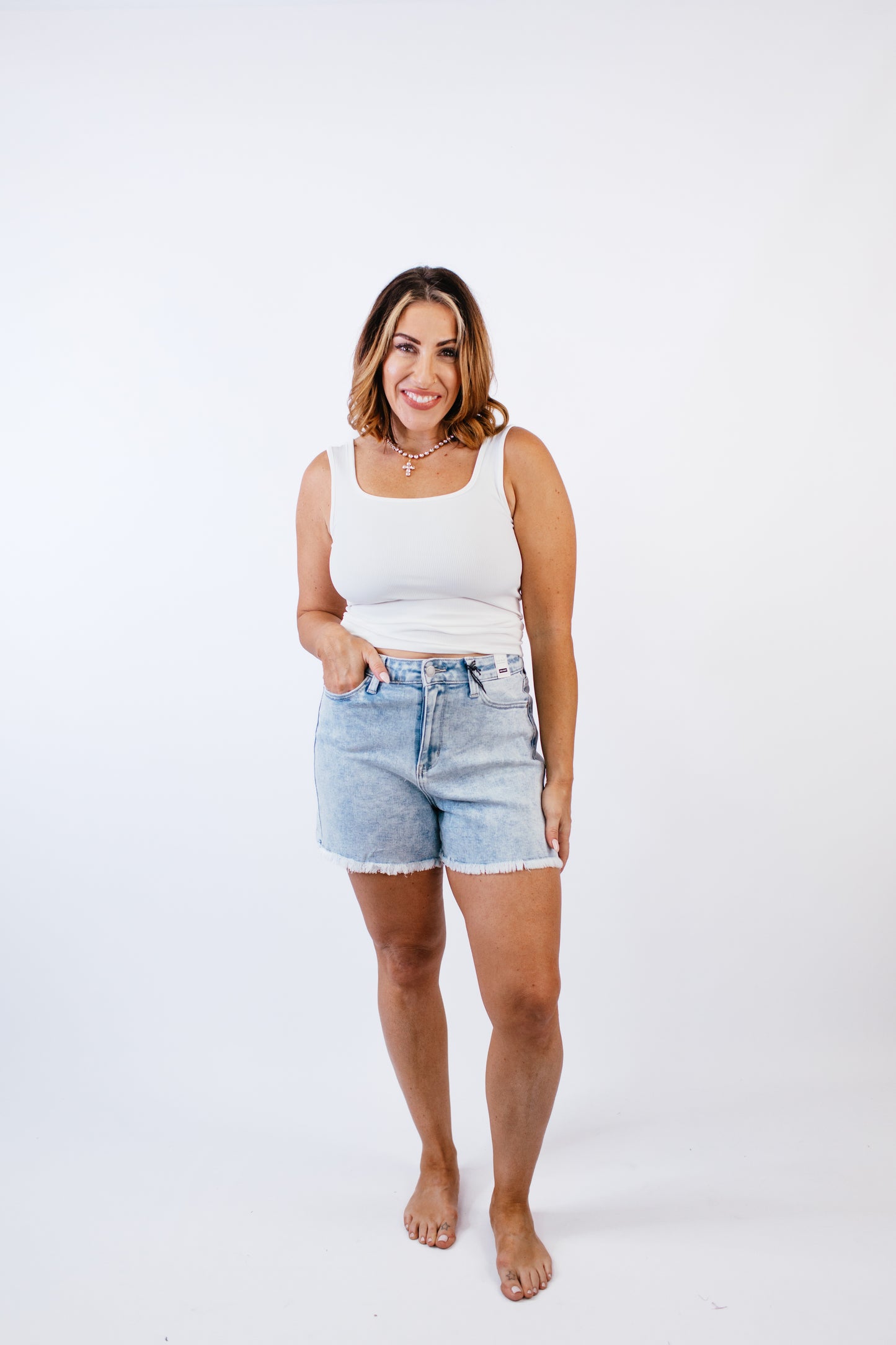 Judy Blue Stonewash Rebel Shorts - Reg/Curvy - FINAL SALE