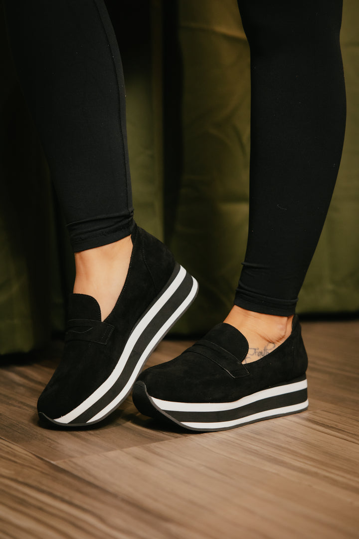 Corky's Black Faux Suede Sheesh Sneakers