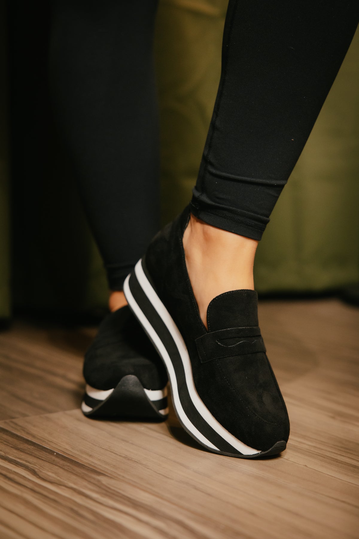 Corky's Black Faux Suede Sheesh Sneakers