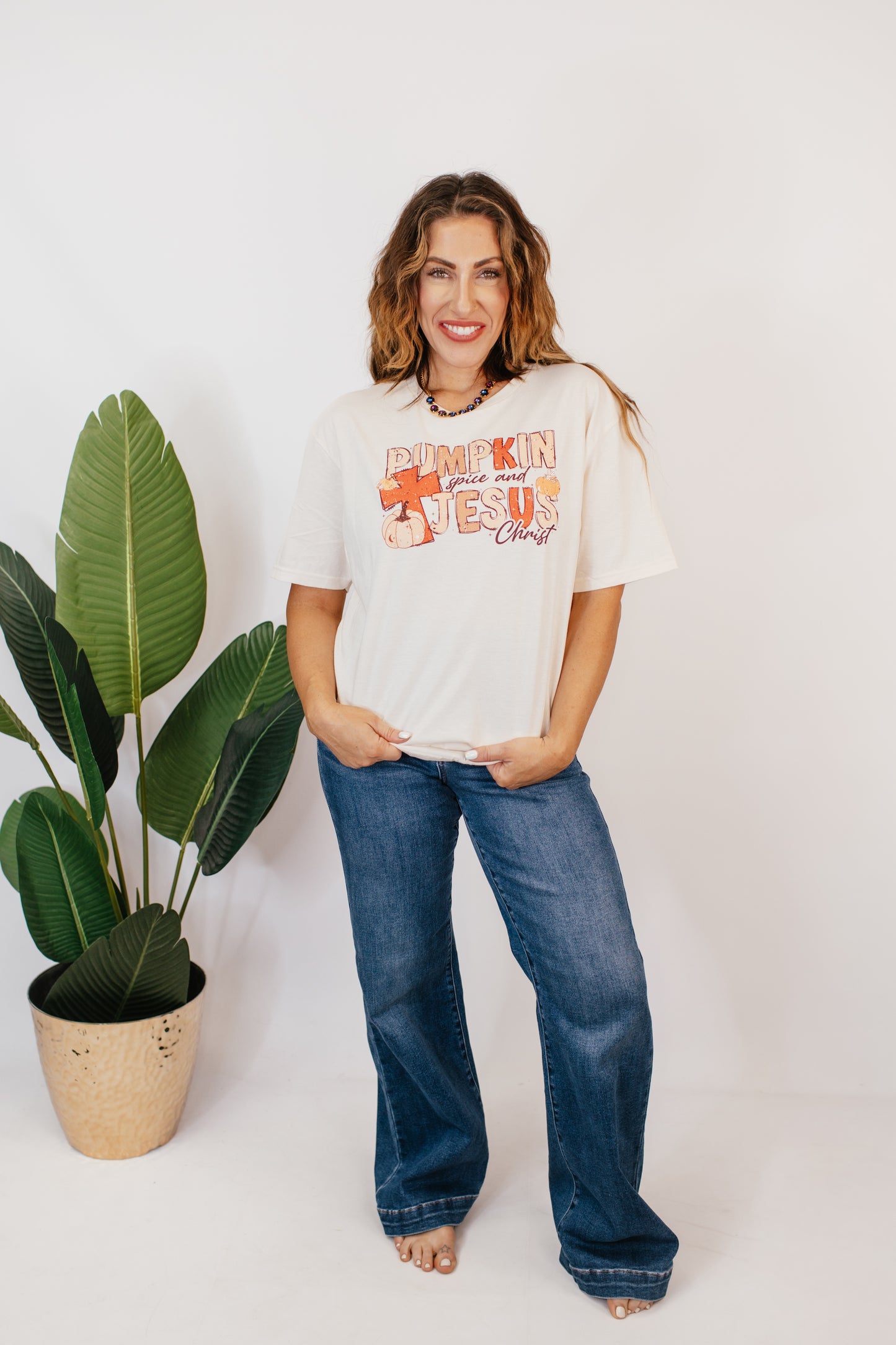 Pumpkin Spice And Jesus Graphic Tee - FINAL SALE