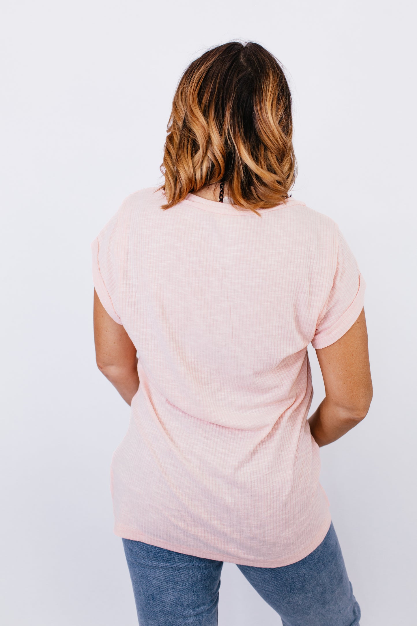 Powder Peach Top- FINAL SALE