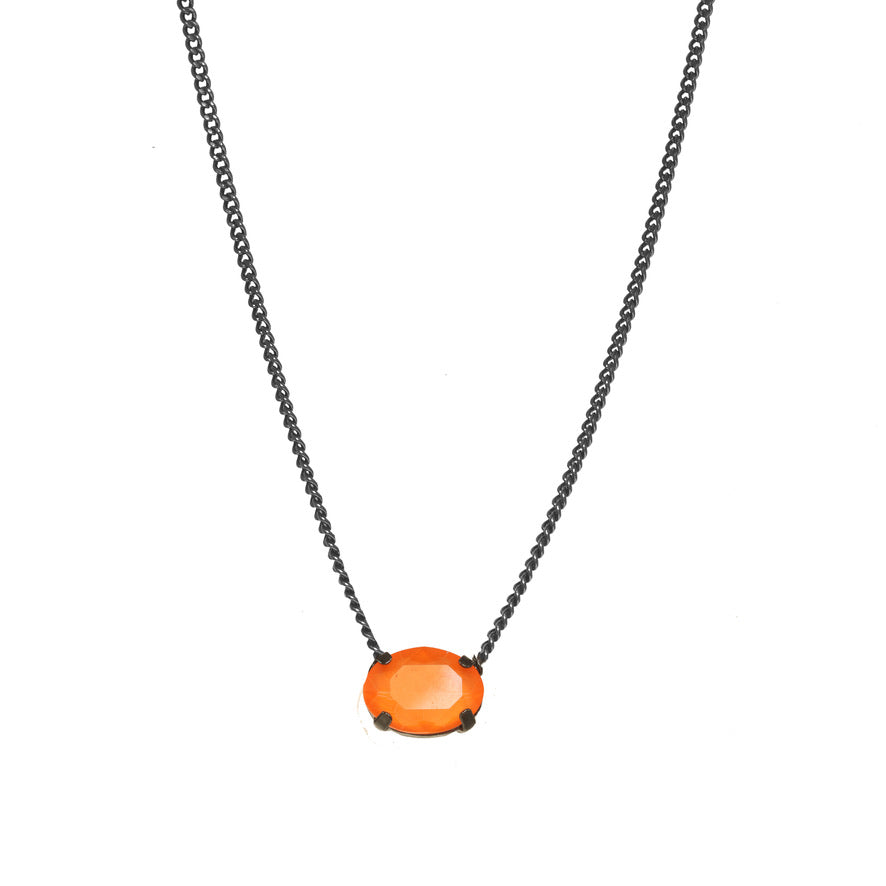 Tova Iza Necklace in Gunmetal Electric Orange - FINAL SALE